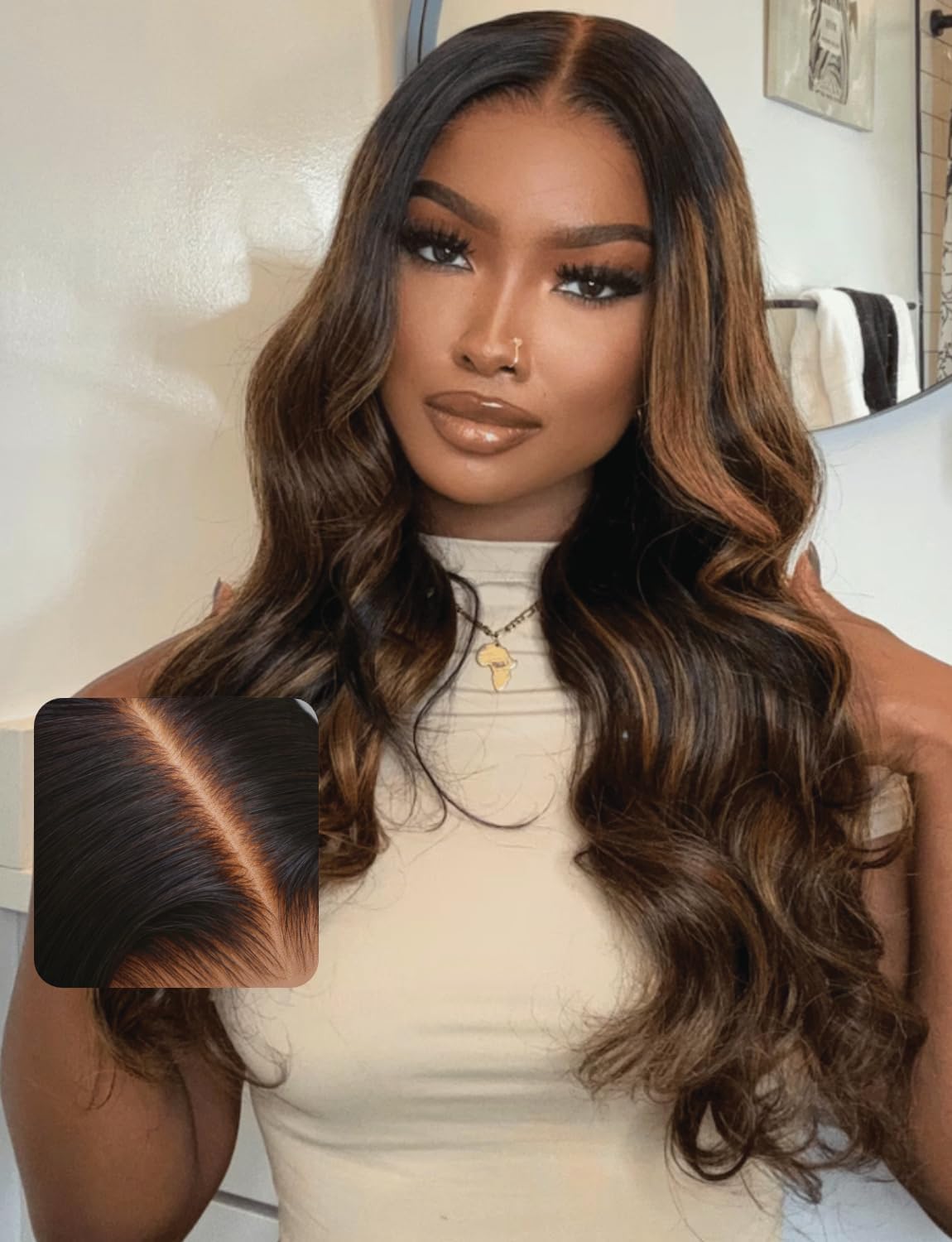 Unice Bye Bye Knots Pre Everything Glueless Wig Balayage Brown 7X5 Lace Front Wigs Human Hair Body Wave Pre Plucked Pre Cut Blea