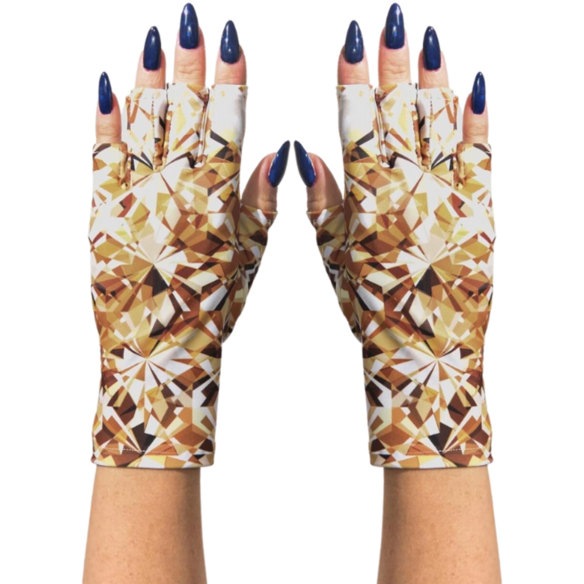 ManiGlovz - Original UPF 50+ UV Light Protective Nail Gloves | Gel & Anti UV Fingerless Gloves for Women | Sun Protection for Dr
