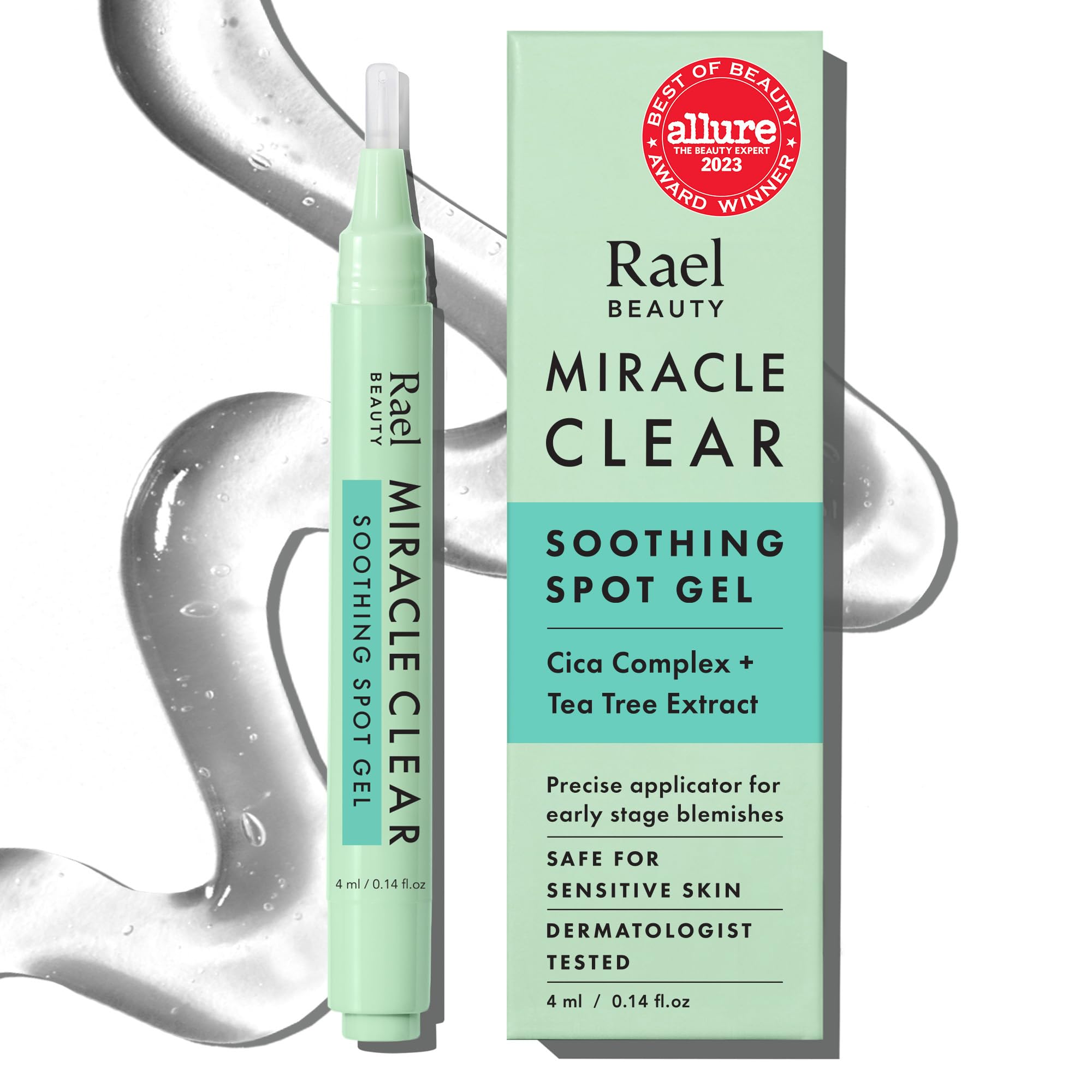 Rael Acne Spot Treatment, Miracle Clear Soothing Spot Gel Pen - Acne Gel, Pimple And Blemish Treatment, Korean Skincare, For Ear