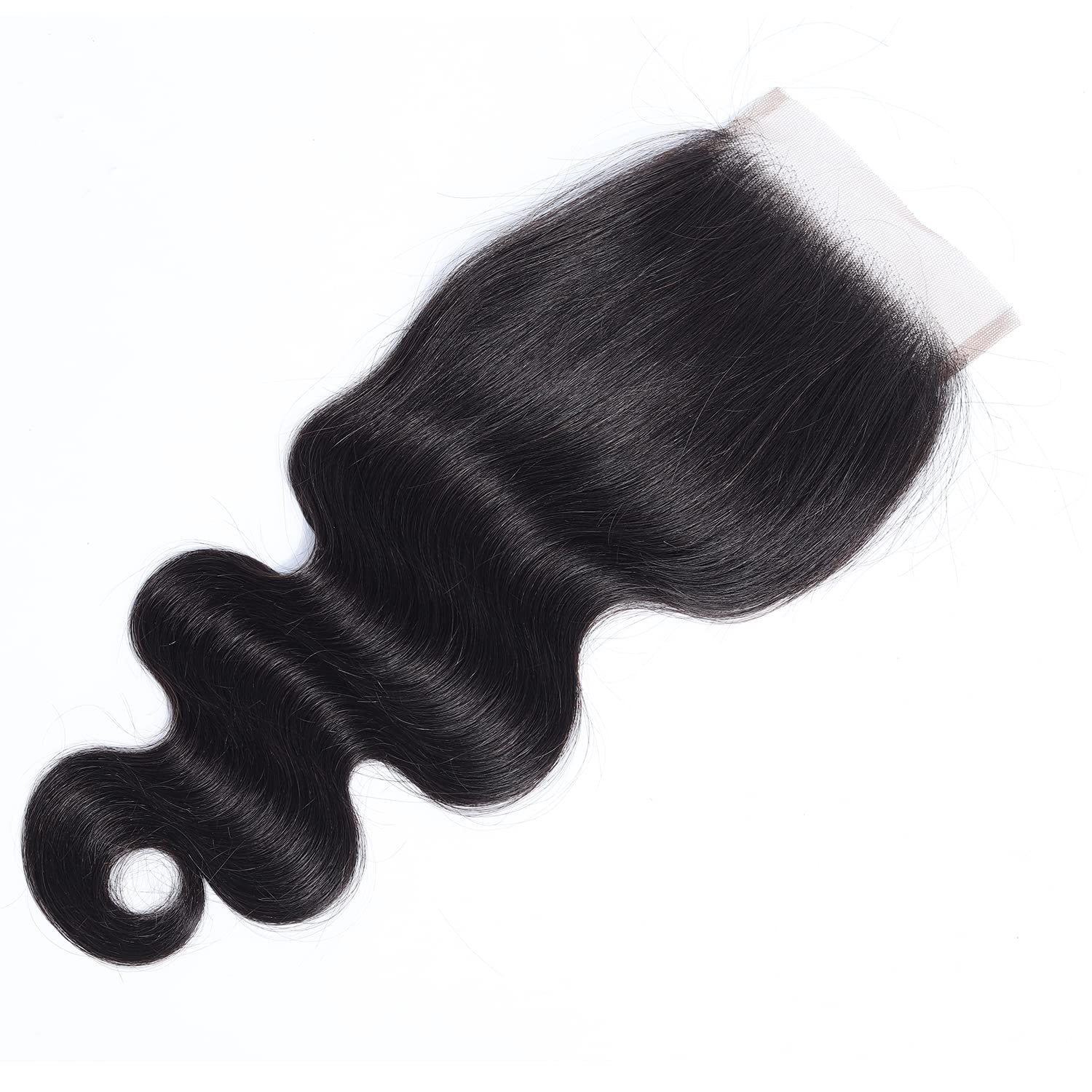 Selina Lace Closure 20 Inch Brazilian Body Wave Closure Free Part Lace Closure 4X4 Unprocessed Human Hair Natural Black Color Vi