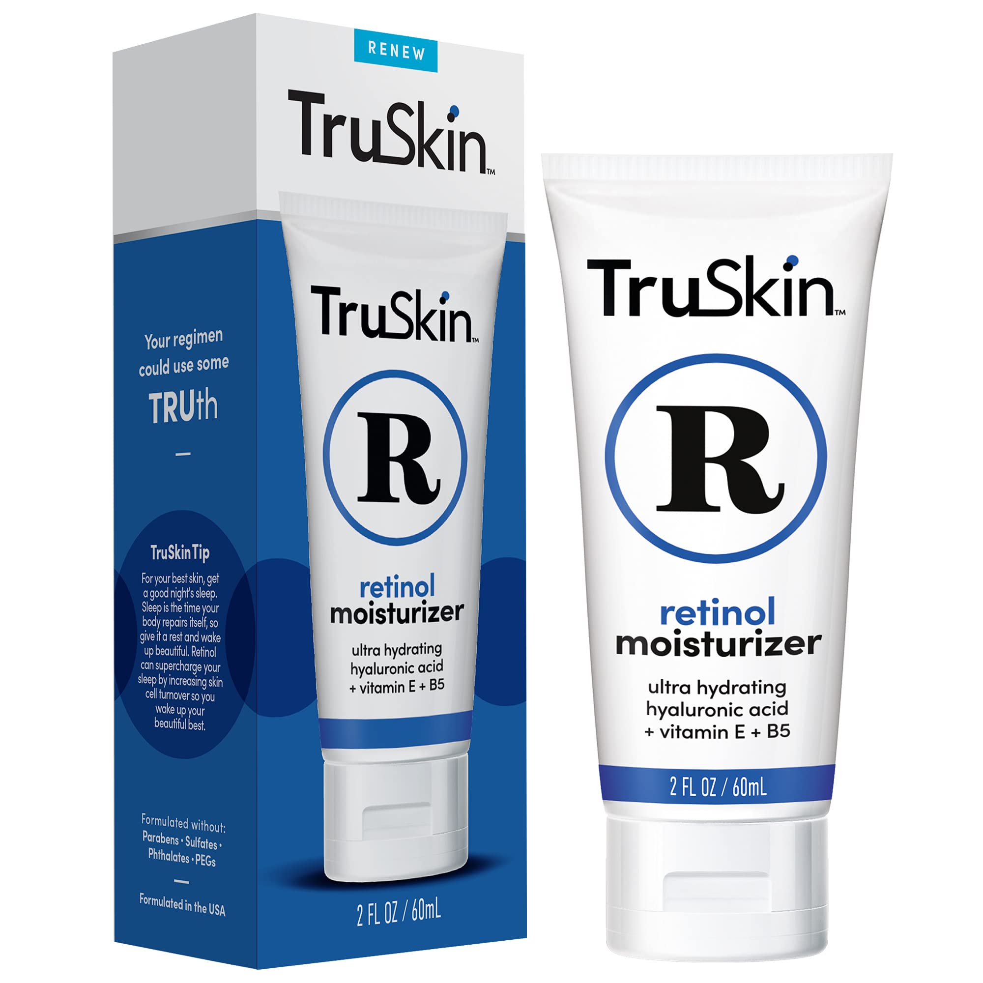TruSkin Retinol Face Moisturizer  Powerful AntiAging Face Moisturizer for Women with Retinol, Hyaluronic Acid & Vitamin E  Re