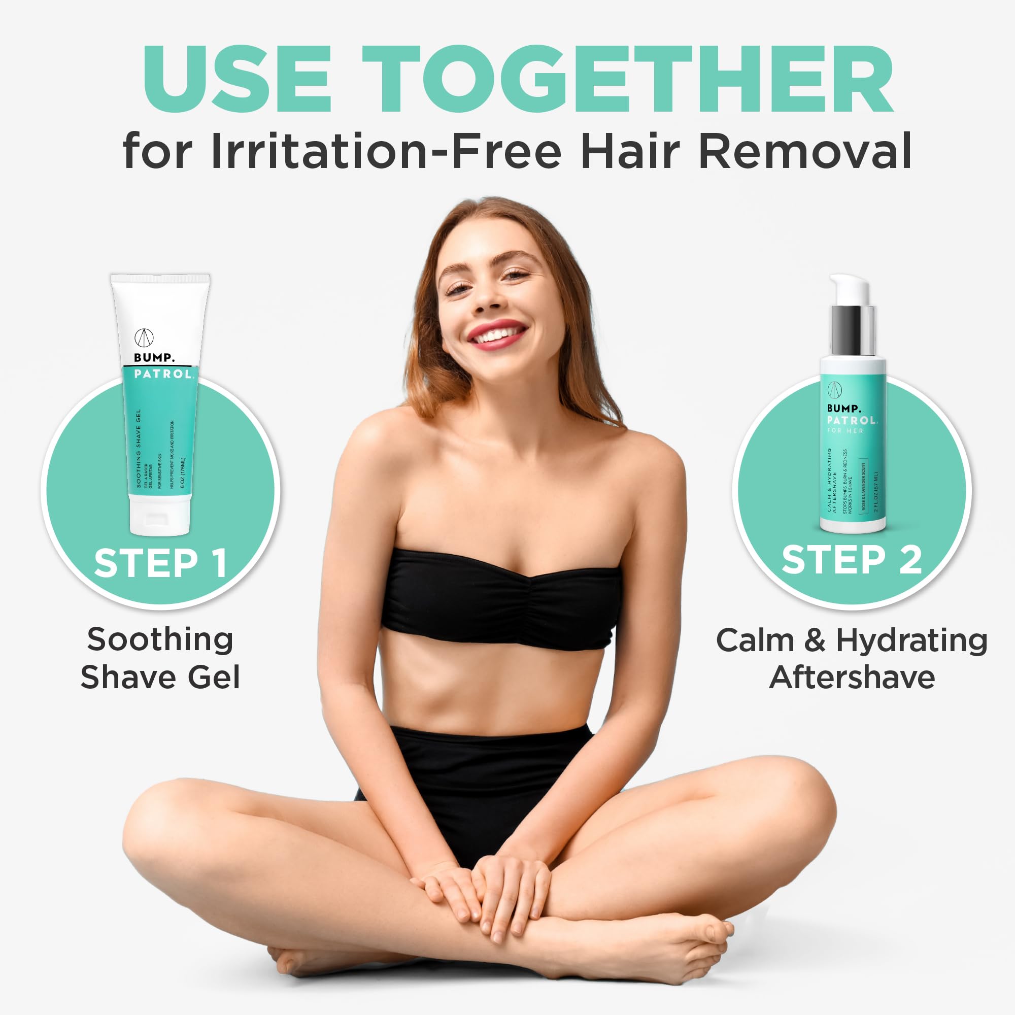 Bump Patrol For Her - Calm & Hydrating Aftershave for Women - Razor Bumps, Razor Burn, and Ingrown Hair Treatment for Bikini Are