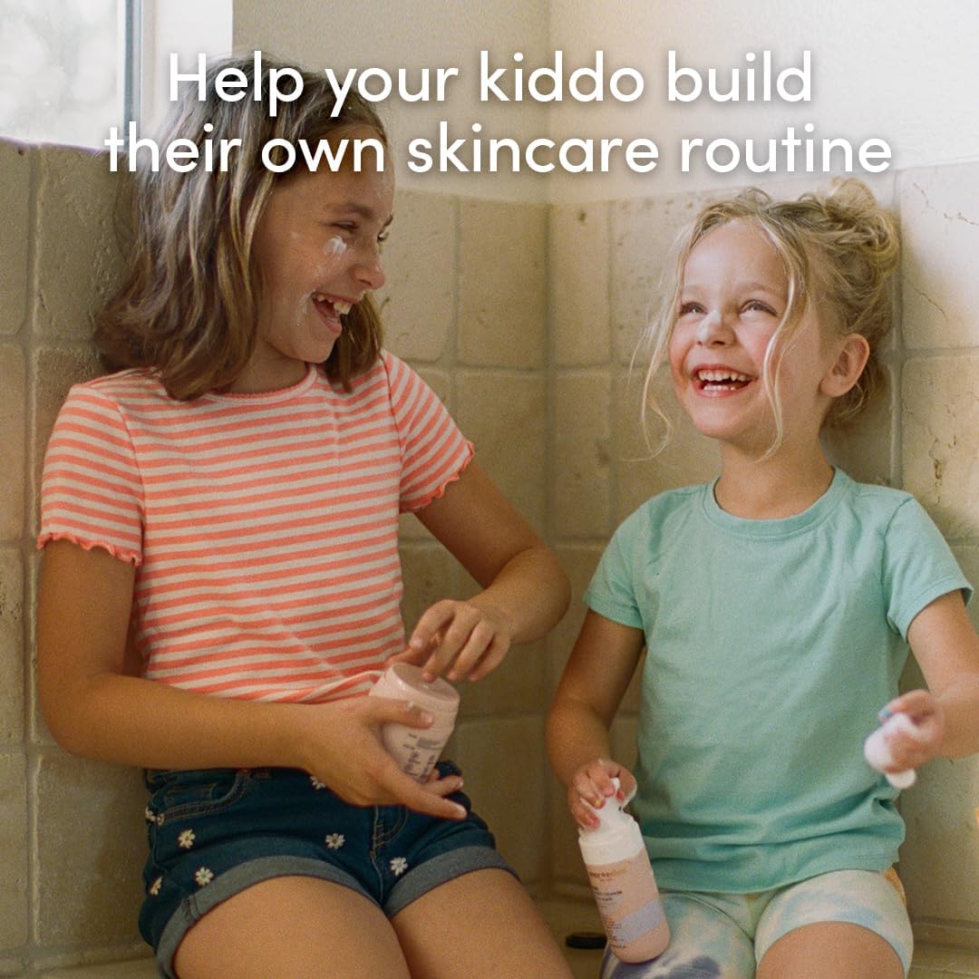 Evereden Happy Kids Skin & Lips Routine - Multi-Vitamin Kids Face Wash & Kids Face Cream & Tinted Lip Oil Set - Clean & Vegan Sk