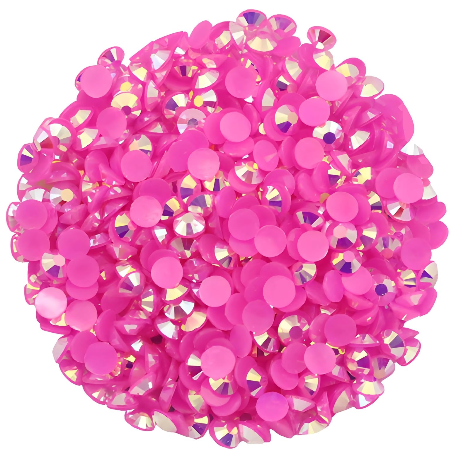 4500 Pcs SS6 2mm AB Flatback Rhinestones for Nails Art Crafts Glitter Round Shine Gems Crystals DIY Clothes Shoes (Light RoseRed