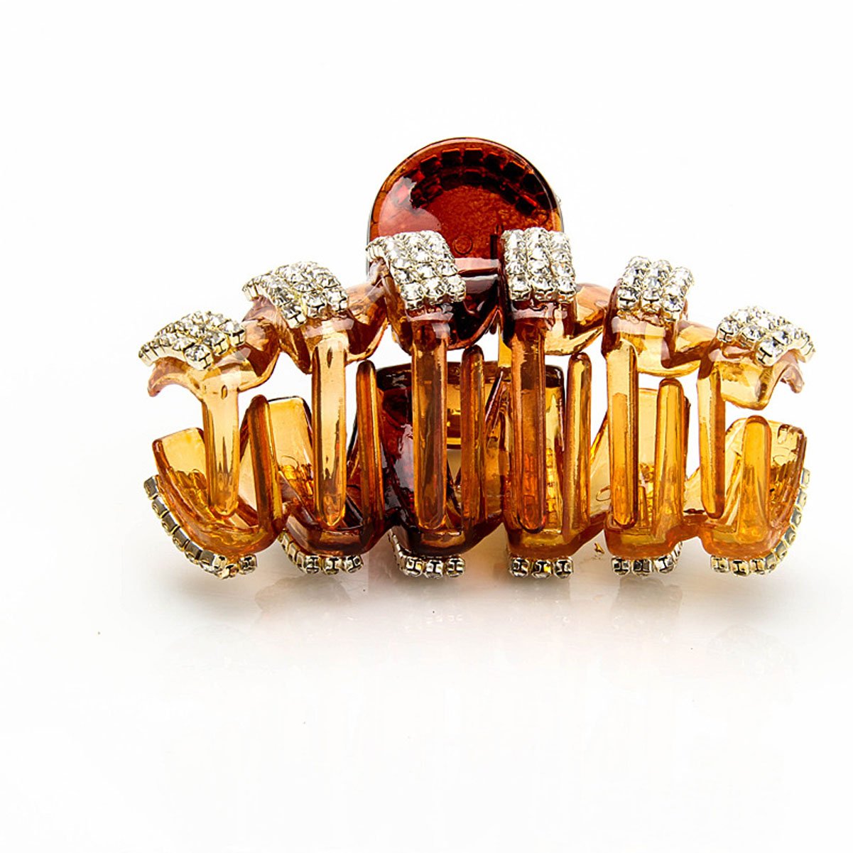 Exquisite Acrylic Rhinestones Large Fancy Hair Claw Clip - Women Lady Girls Elegant Crystal Jaw Clips Hairpin for Thick Hair (Br