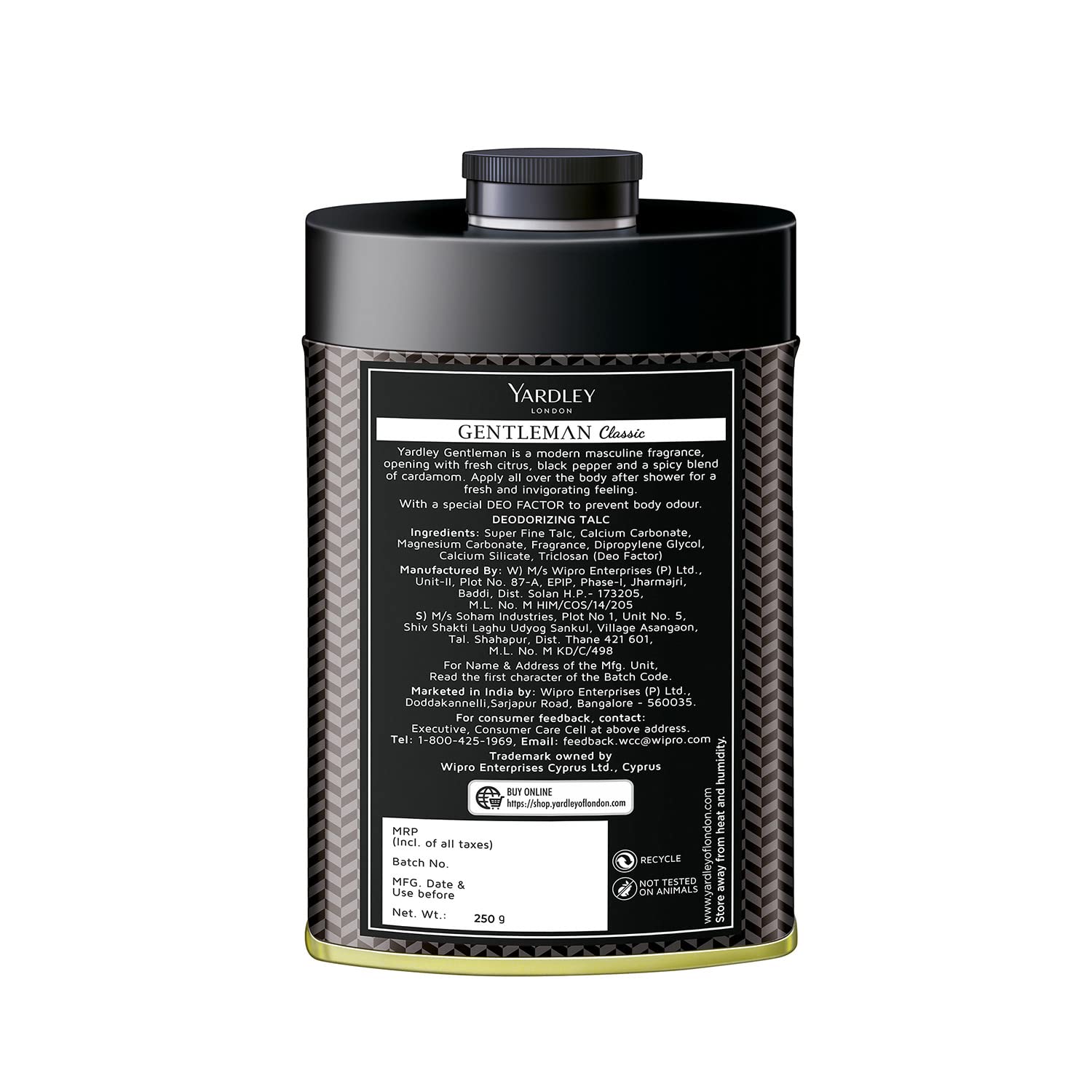 Yardley Gentleman Talcum Powder 8.8Oz