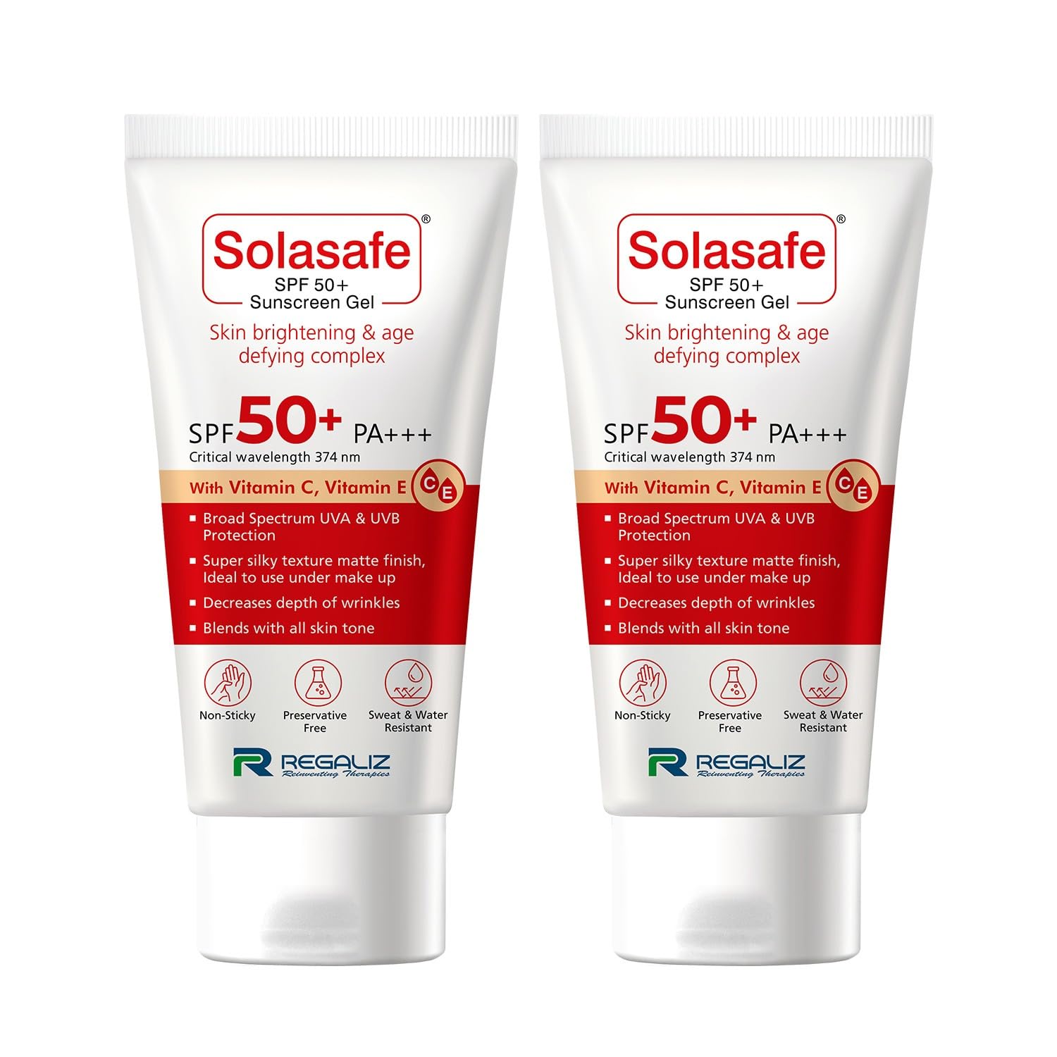 Regaliz Sunscreen SPF 50+ for All Skin Types| BroadSpectrum UVA & UVB Protection | WaterResistant, Lightweight, and NonGreasy