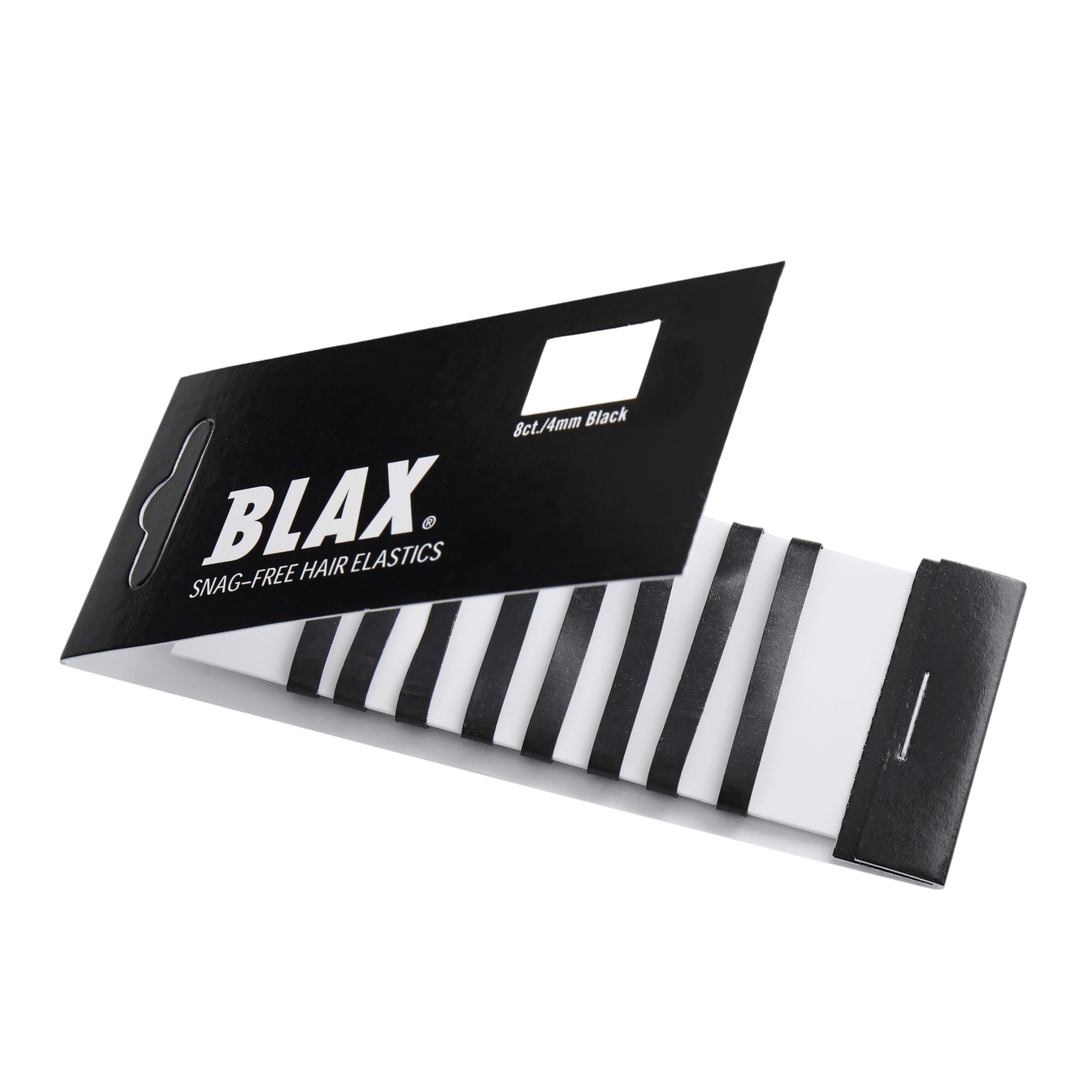 Blax Snag-Free Hair Elastics 4mm- Black 8ct
