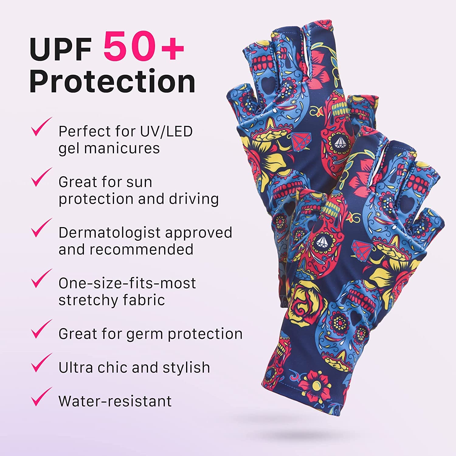 ManiGlovz Large New Psychodelic Trip UV Protection Nail Gloves