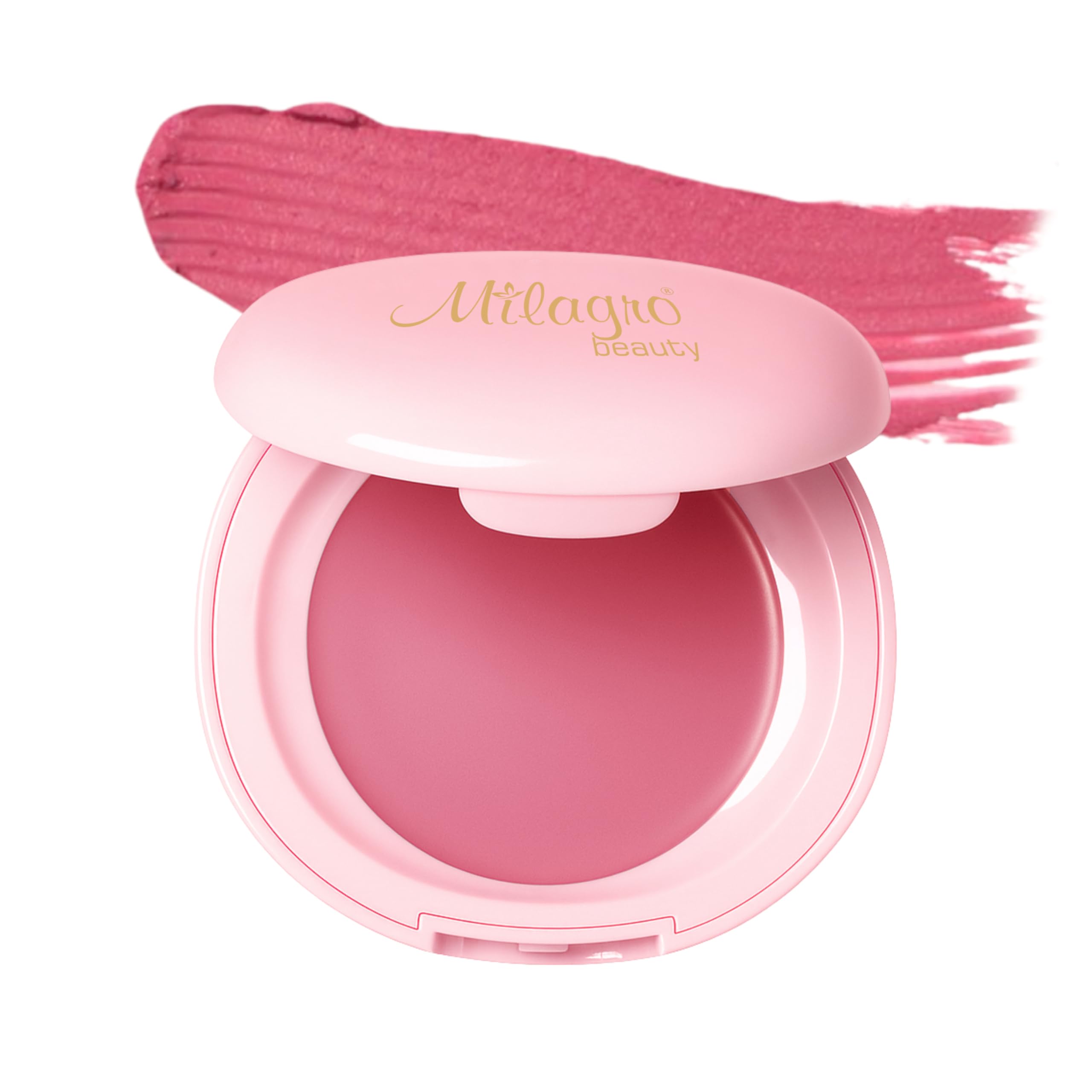 Milagro Beauty Paradise Pink Cream Blush  Dewy, Hydrating & SkinLoving Blush For A Natural Flush, Buildable Color, Vegan & Cru