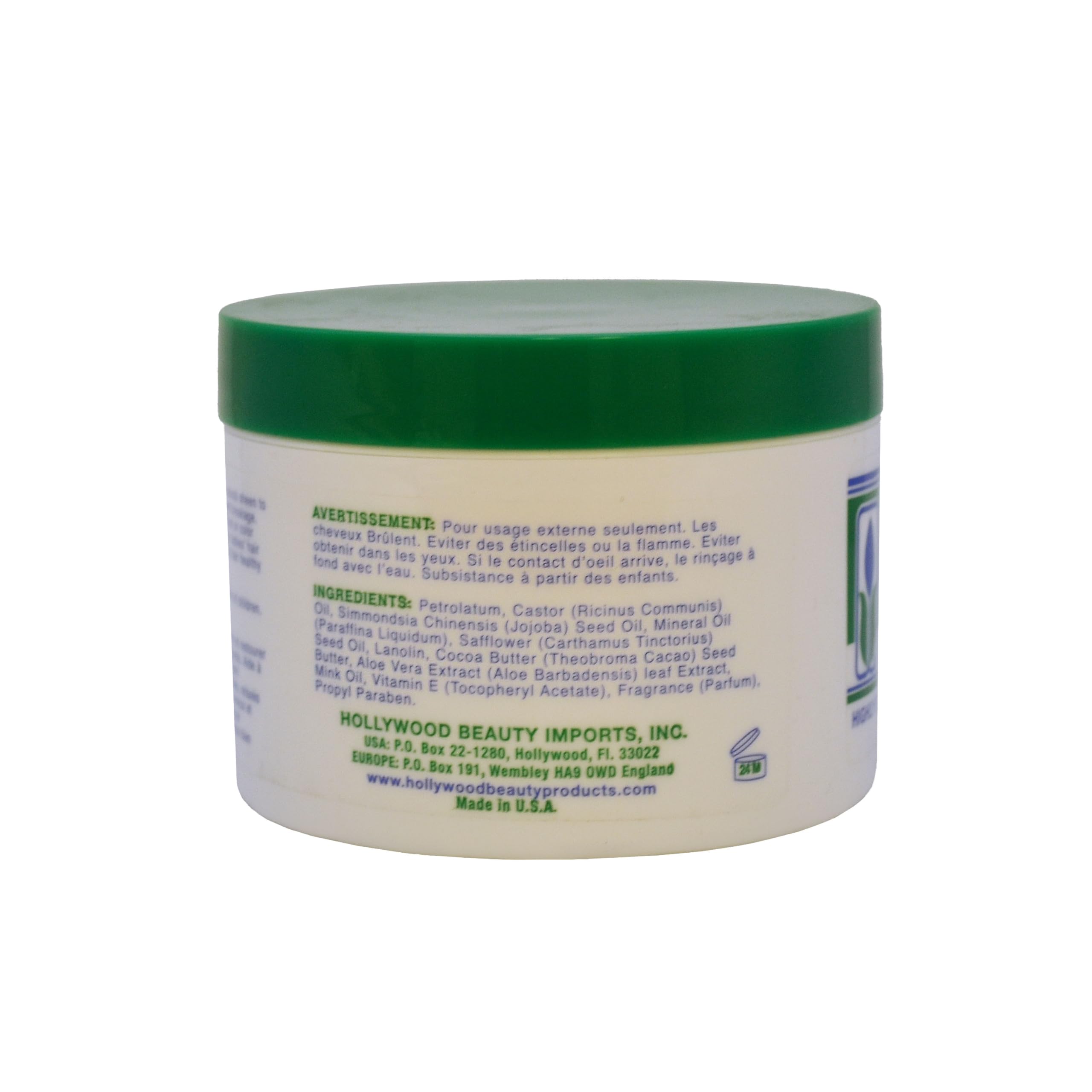Hollywood Beauty Castor Oil Hair Treatment with Mink Oil, 7.5 Ounce, White, Model HB-600/6