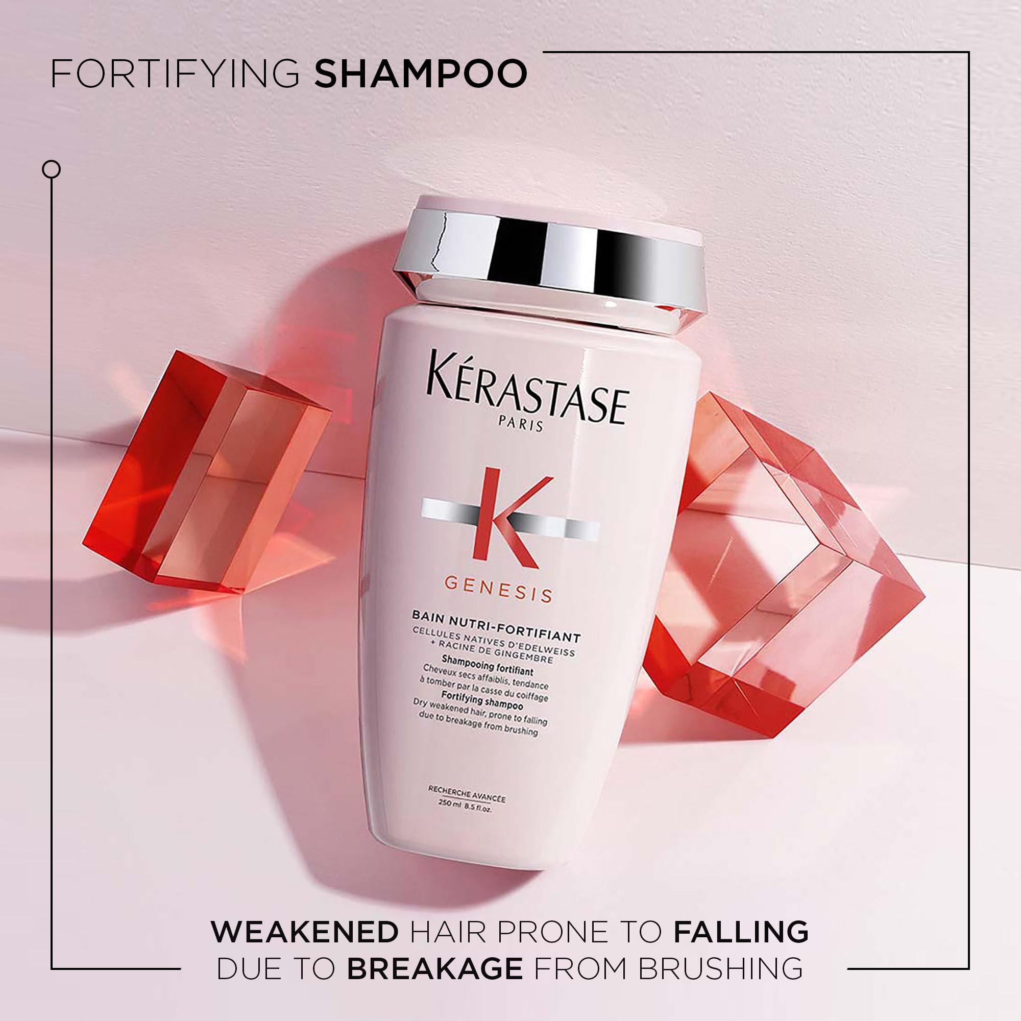 K  RASTASE Genesis Nutri-Fortifiant Shampoo, Anti-Breakage & Strengthening for Weak or Damaged Hair, Nourishes & Hydrates Hair f