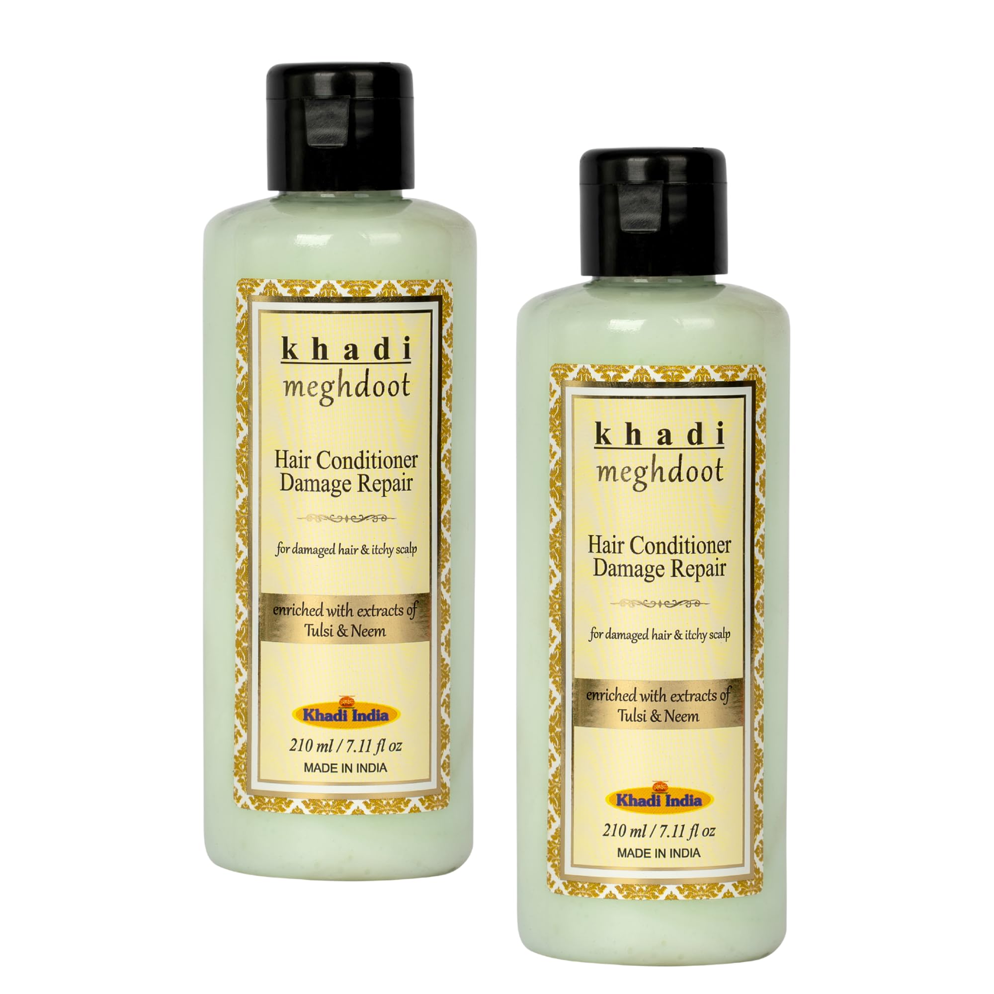 Khadi Meghdoot Damage Repair Hair Conditioner With Tulsi & Neem  Natural, SulfateFree, Strengthens & Repairs Damaged Hair, Add
