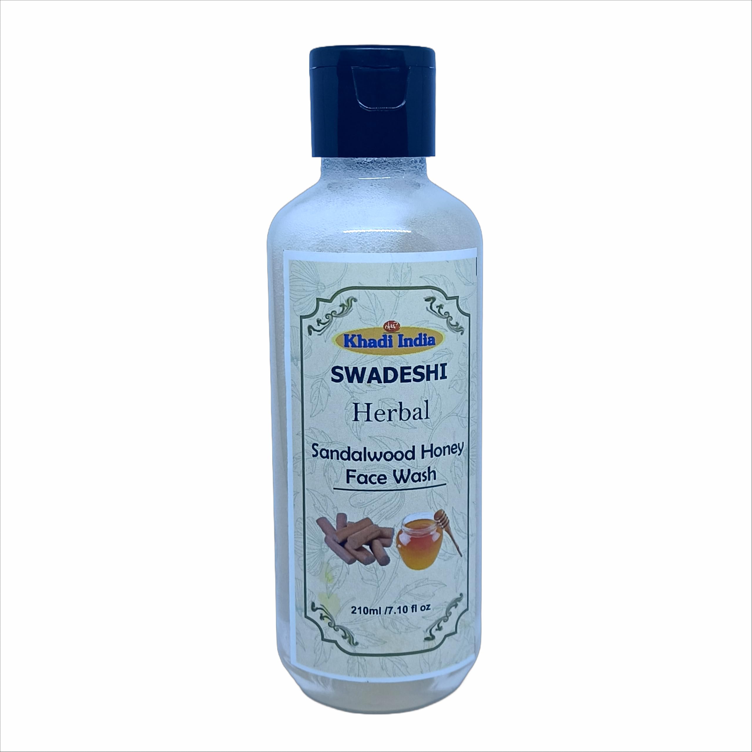 Khadi Natural 100% Herbal Sandalwood & Honey Face Wash  Nourishing & Calming Cleanser For Radiant Skin, Enriched With Ayurvedic