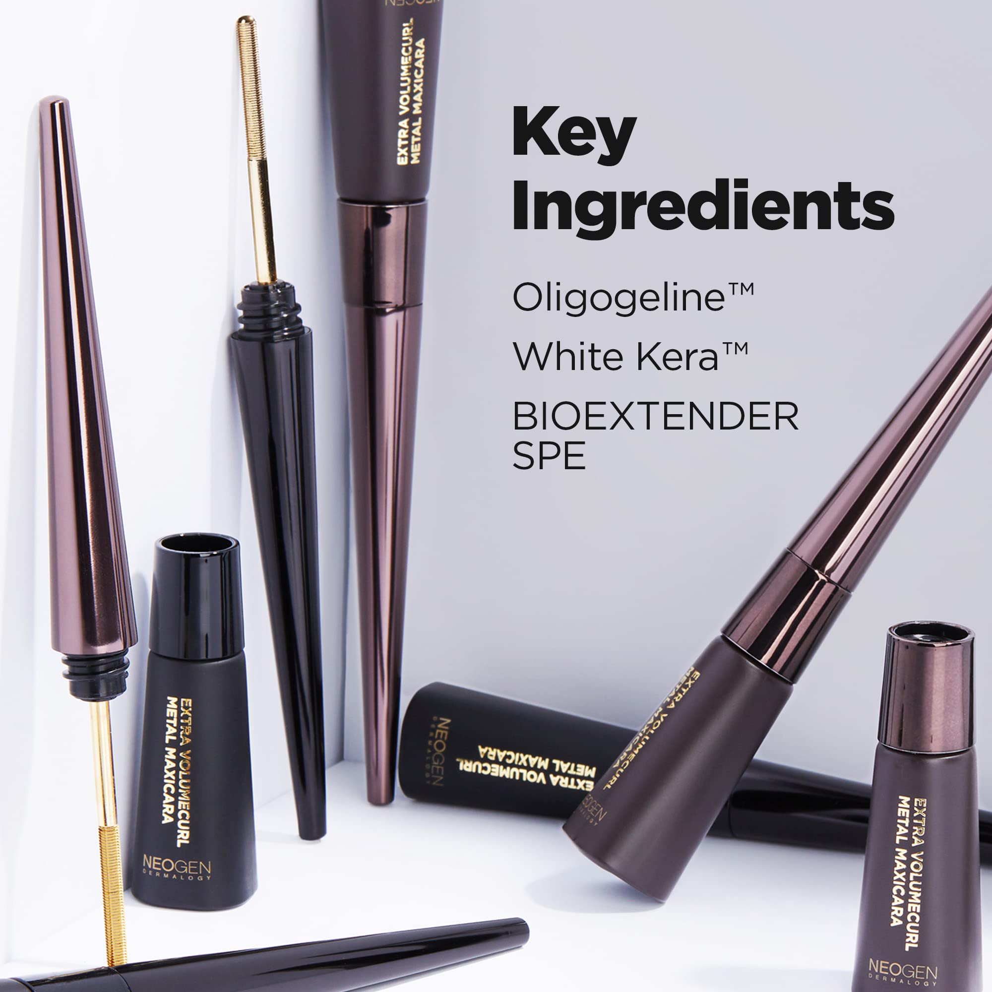 [K-Beauty] Neogen Dermalogy Extra Volume Curl Metal Mascara 0.20 Oz | Lash Telescopic Lift Mascara Black Volume And Length Refil