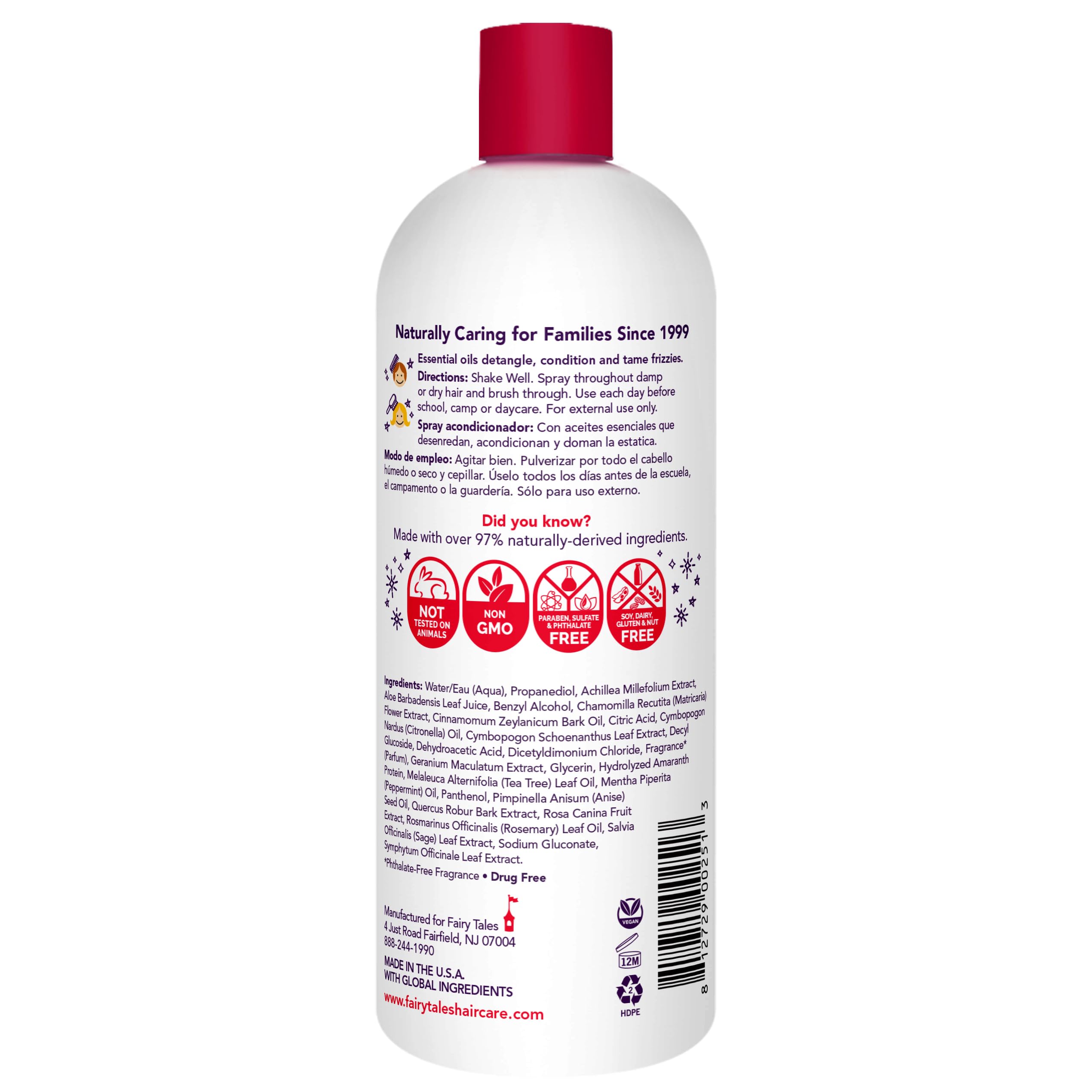 Fairy Tales Rosemary Repel Daily Kids Conditioning Spray Refill- Kids Like The Smell, Lice Do Not, 32 Fl Oz. (Pack Of 1)