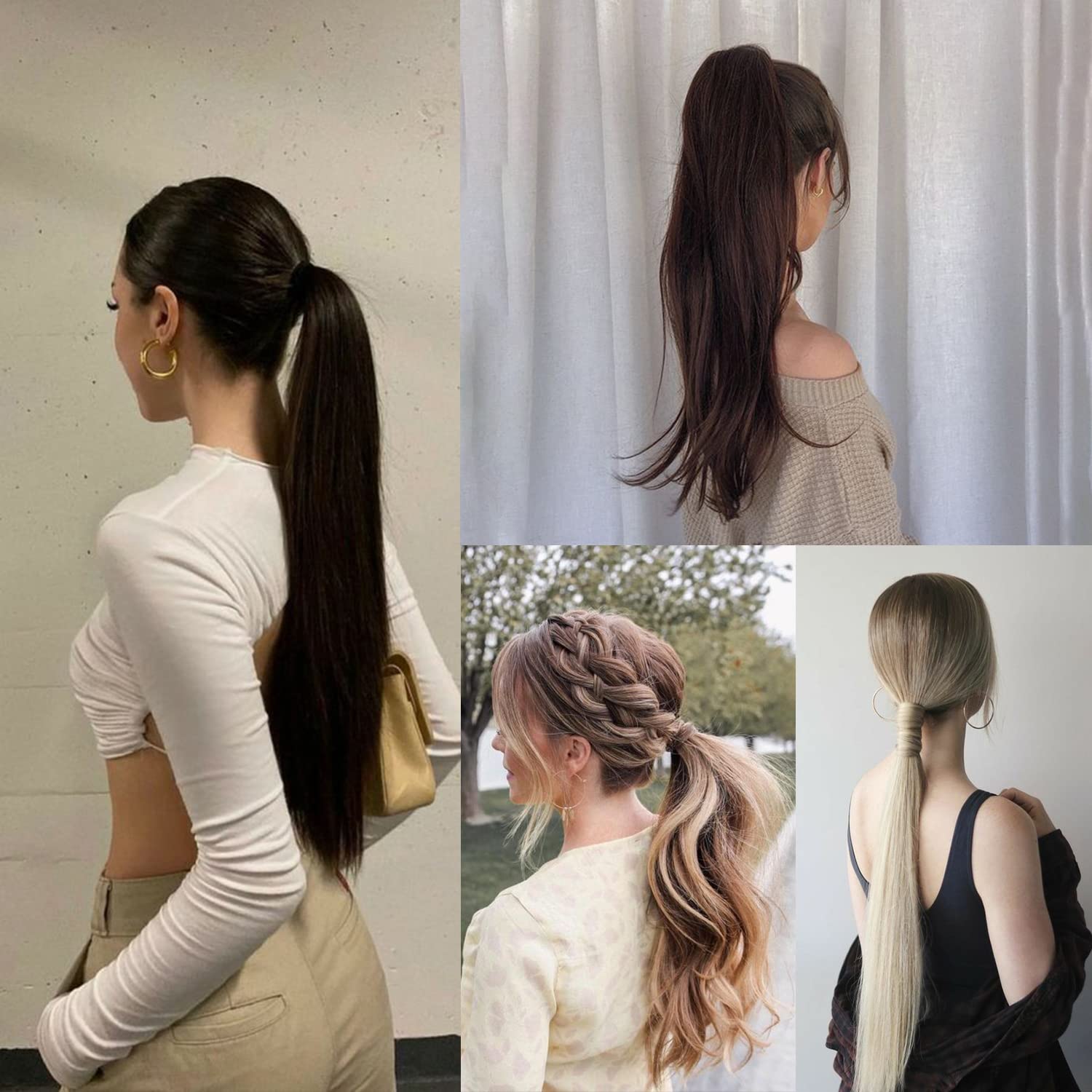 Mitrygreen Claw Clip Ponytail Extension 18'' Clip In Wavy Ponytail Hair Extensions Long Pony Tails For Women Extensions Light Au