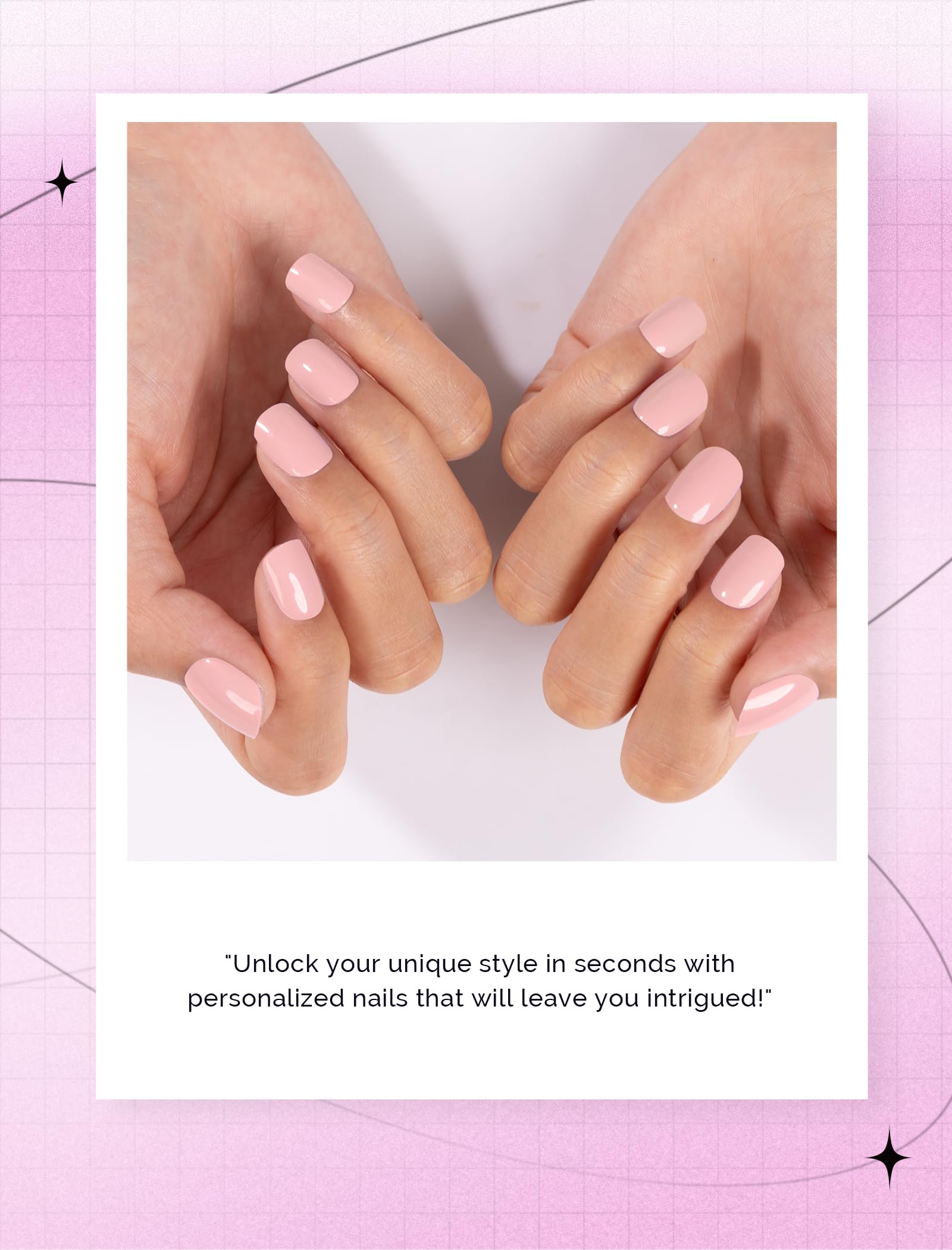Melodysusie Semi Cured Gel Nail Strips, Creamy Pink - Works With Any Nail Lamps, Salon-Quality, Long Lasting, Easy To Apply - In