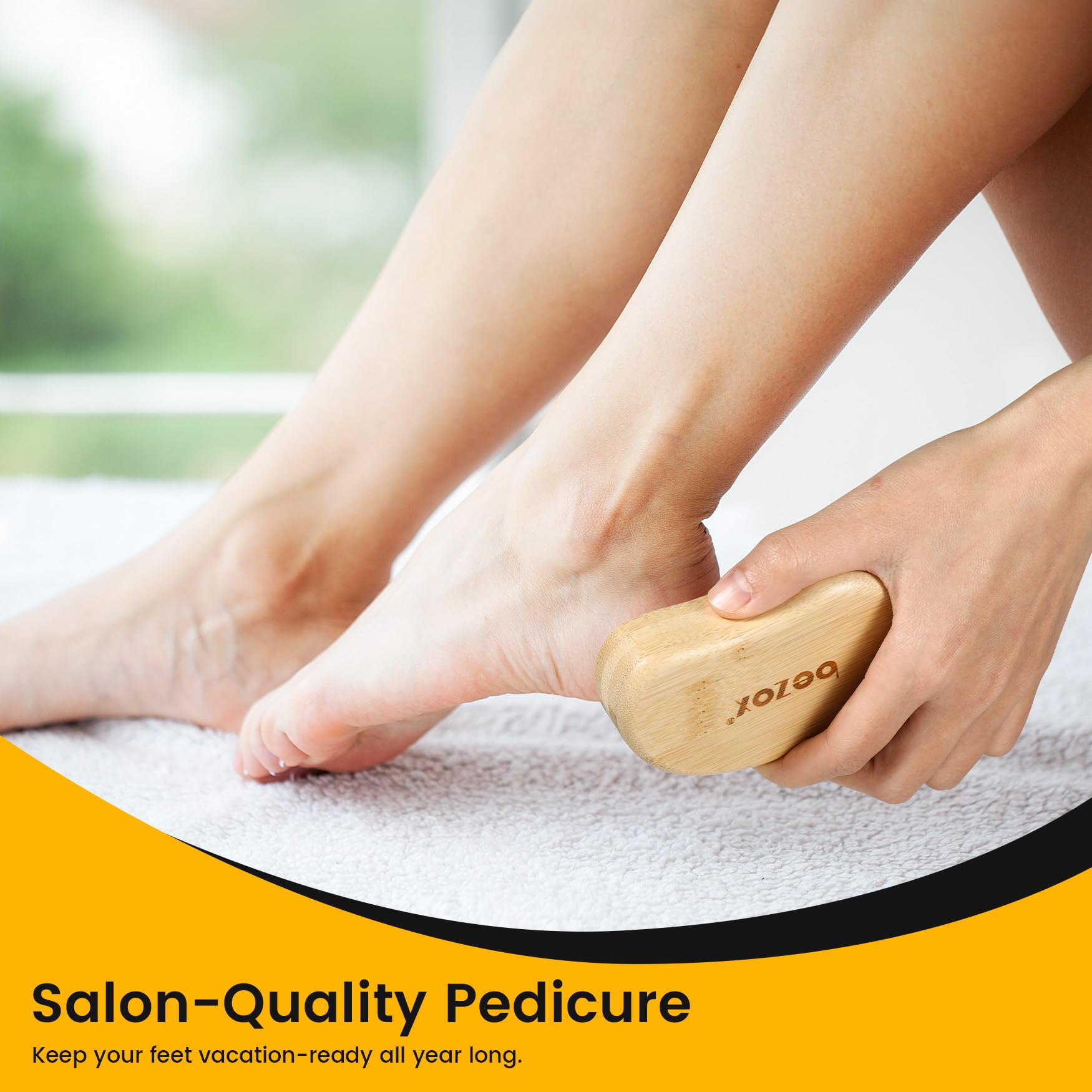 Bezox Glass Foot Scrubber Shower(1 Pcs) - Nano-Glass Pedi Egg Pumice Stone For Feet Dead Skin, Plastic-Free Pedicure Foot File C