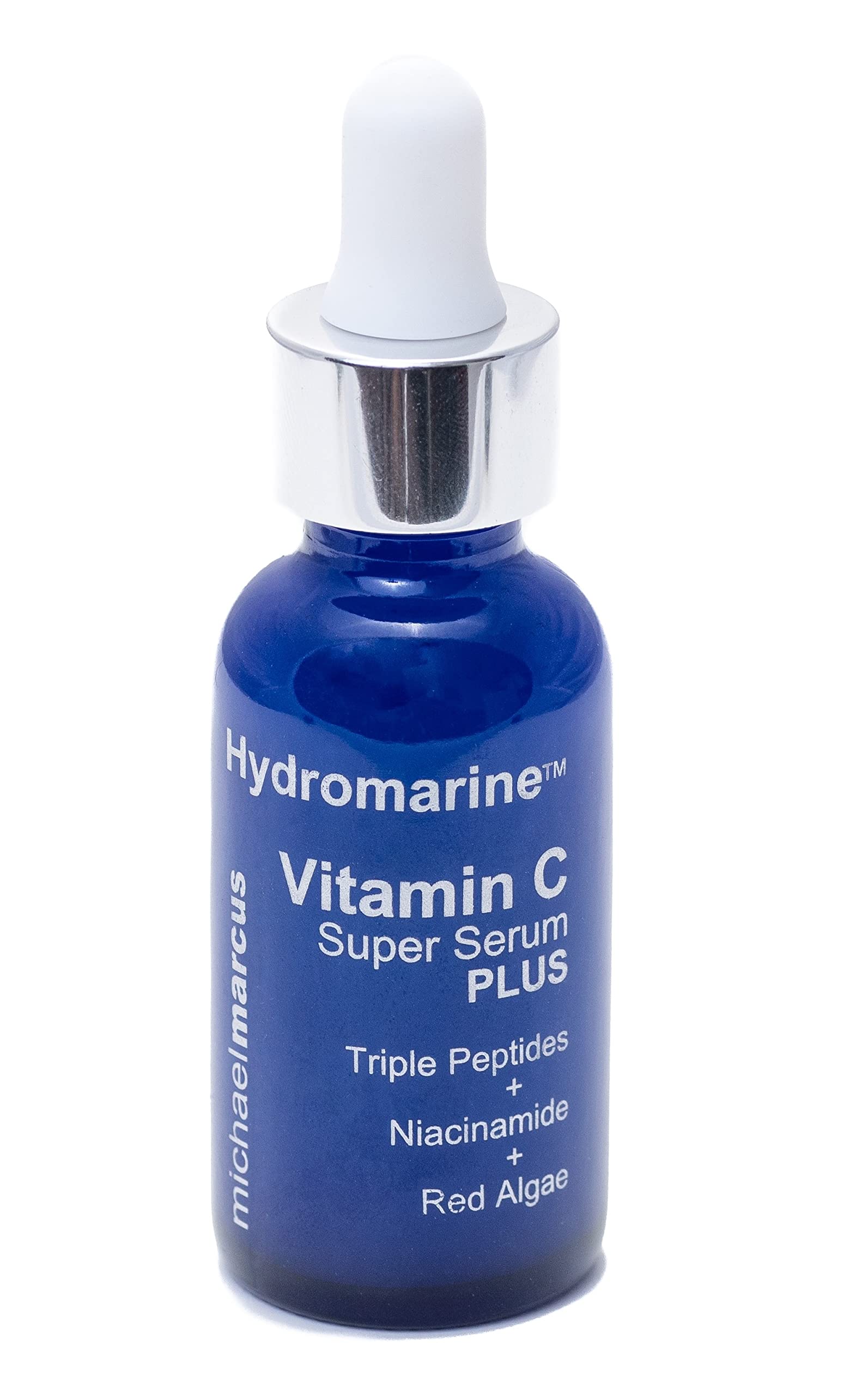 Michael Marcus Hydromarine Vitamin C Face Serum PLUS with Hyaluronic Acid & Triple Peptides - Reduce Dark Spots, Anti-Wrinkle, A
