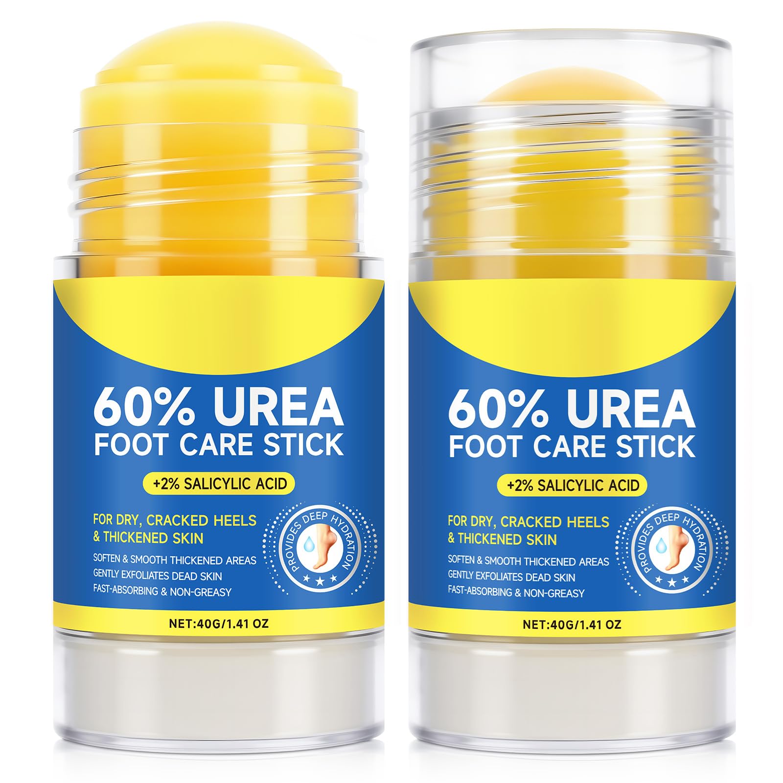 Liefiet Urea Foot Cream 2Pack, 60% Urea Cream for Maximum Strength Moisturizer Dry Foot, Fast Repairs Rough Skin, Nourish Cracki