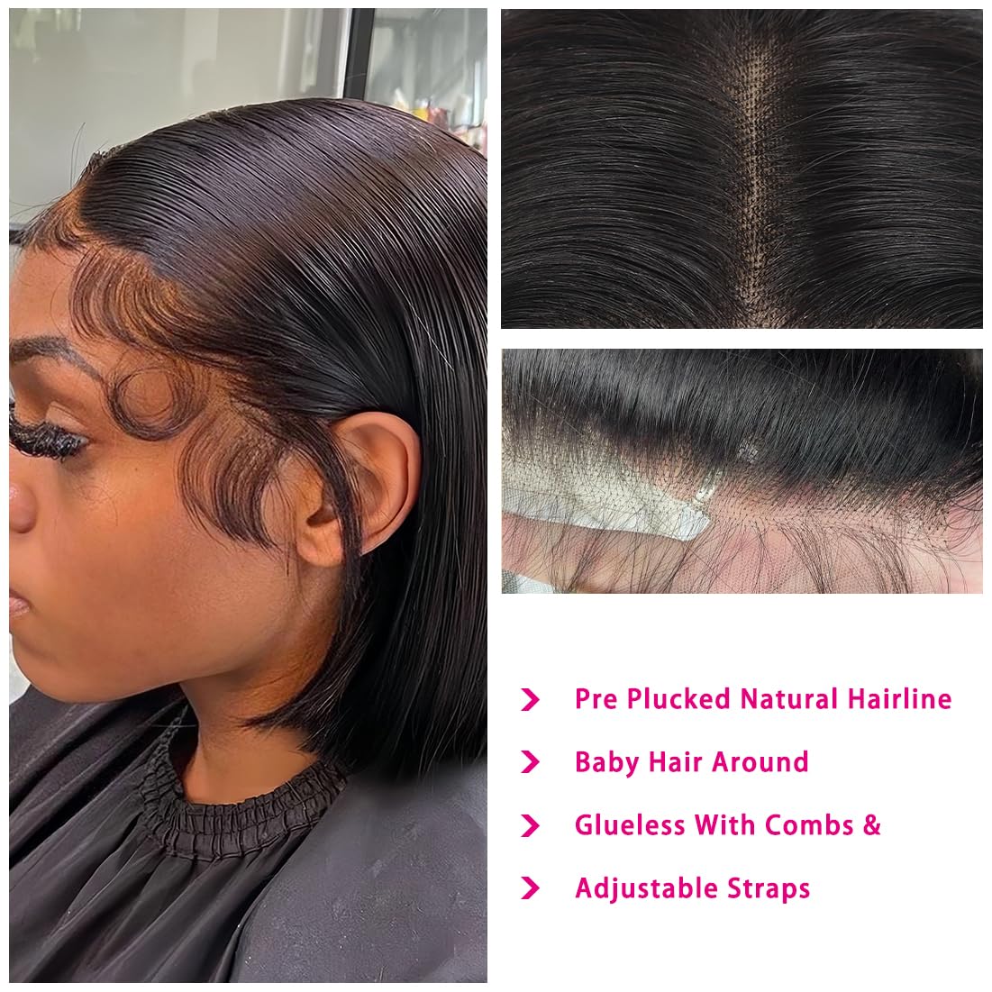 Bob Wig Human Hair 13X4 Lace Front Bob Wigs Human Hair 180% Density Bob Wigs Human Hair For Women Hd Lace Front Wigs Human Hair