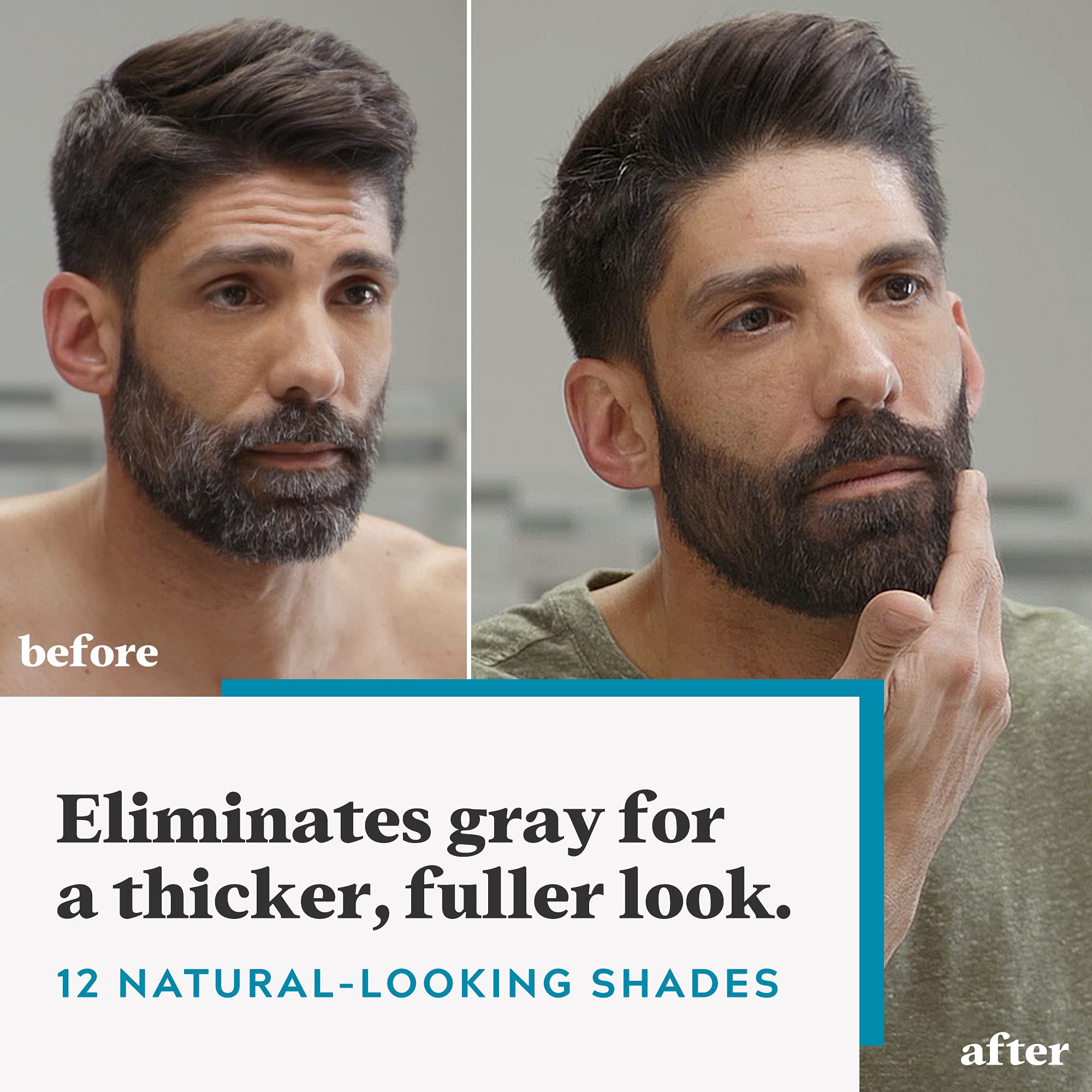 Just For Men Mustache & Beard, Beard Dye For Men With Brush Included For Easy Application, With Biotin Aloe And Coconut Oil For