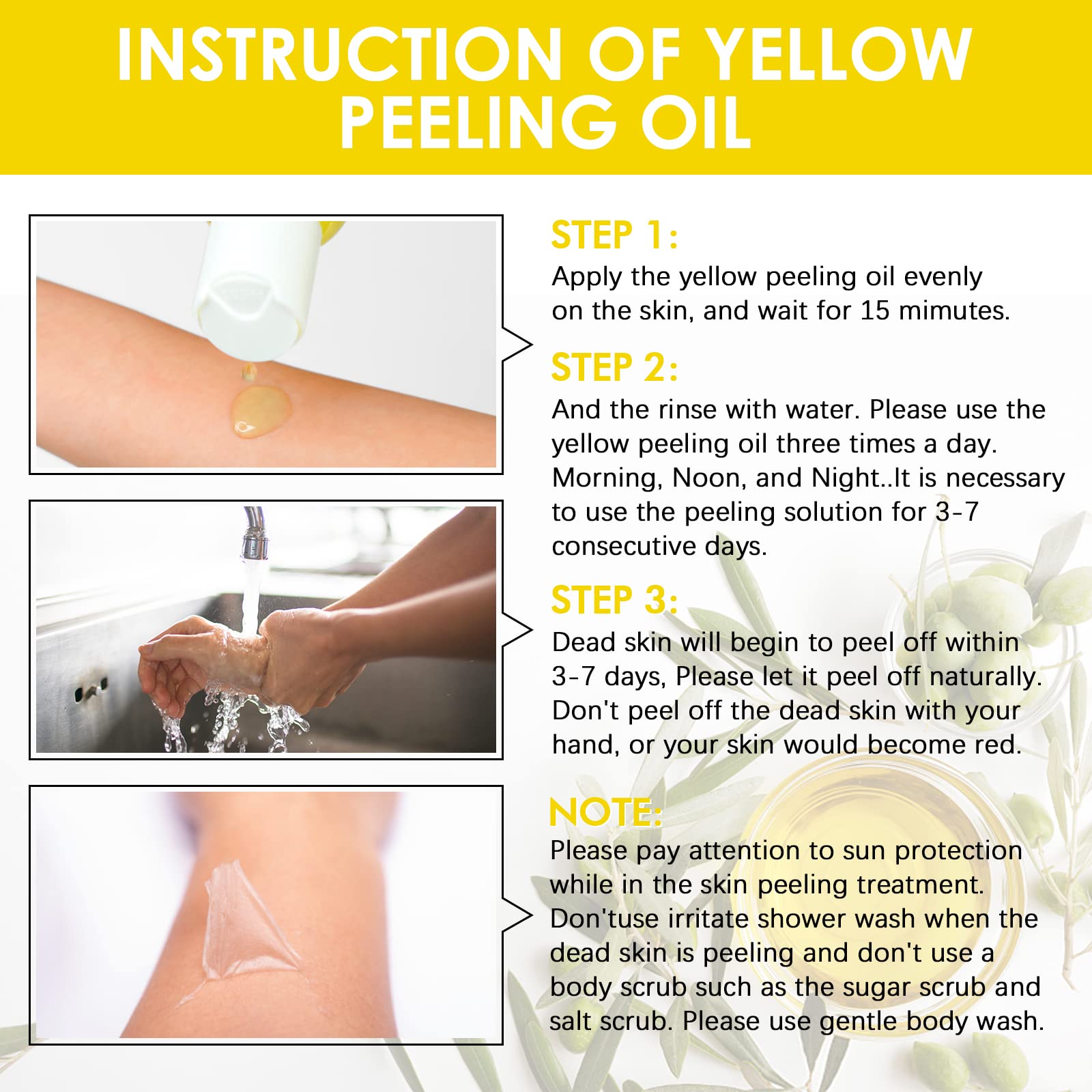 Peeling Oil For Dark Skin, Yellow Peeling Oil, Strong Peeling Oil Extra Strength, Exfoliating Peeling Solution For Body All Skin