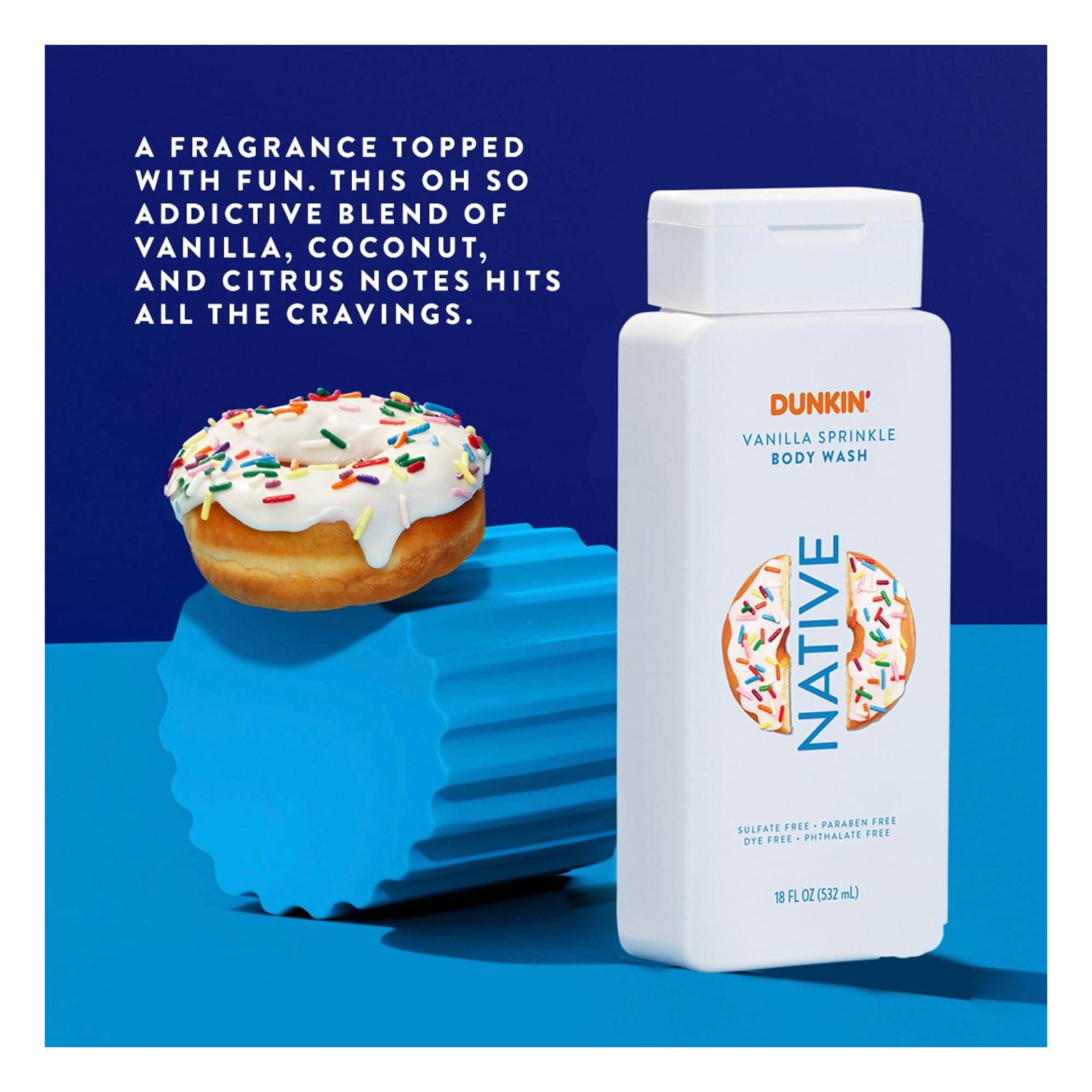 Native Body Wash Limited Edition Scents | Vanilla Sprinkle 18 Oz Body Wash & Strawberry Frosted 18 Oz Body Wash (Vanilla Sprinkl