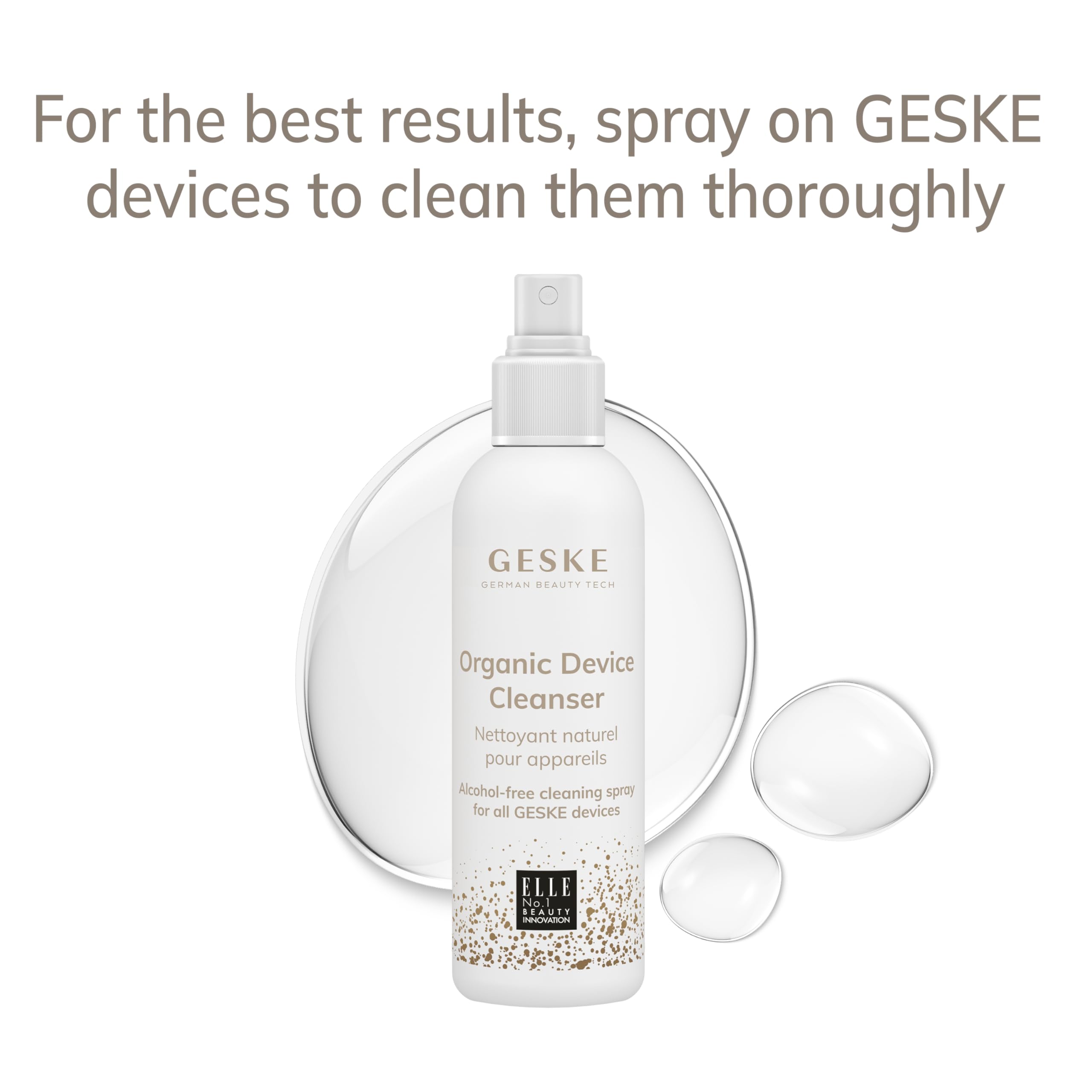 GESKE LED Sonic Full-Body Brush | 9 in 1 | Body Cleansing Brush & Intensive Exfoliator with LED | with SmartSonic Pulsations | E
