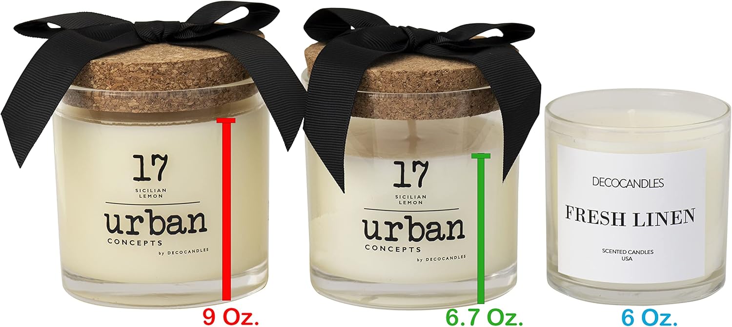 DECOCANDLES Urban Concepts - Mango Guava - Highly Scented Soy Candle - Long Lasting - Hand Poured in USA (9 Oz.)