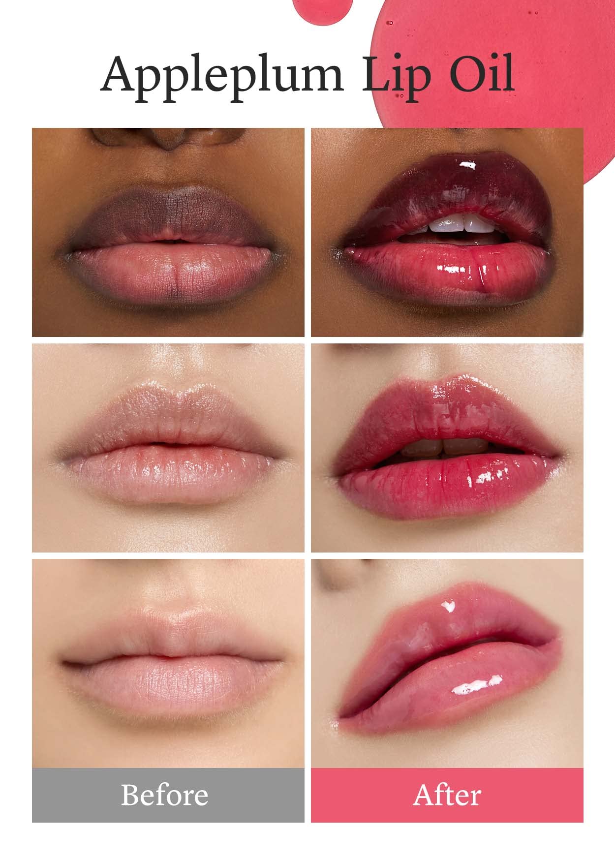 Nooni Korean Lip Oil - Appleplum With Apple Seed Oil, Lip Stain, Mothers Day,Gift, Moisturizing, Glowing, Revitalizing, And Tint