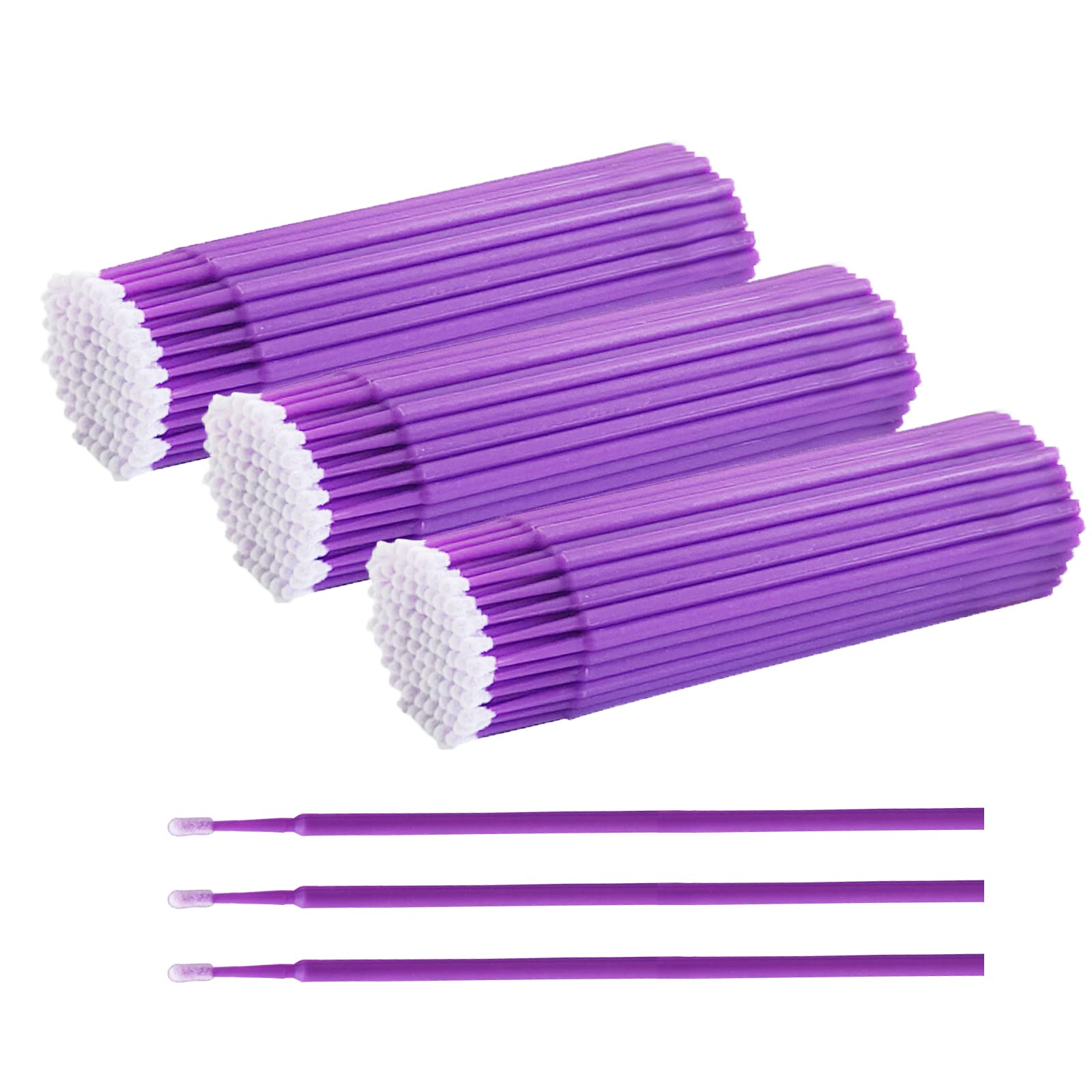 Disposable Micro Applicators Brush for Eyelash and Make up Brushes 1200PCS (Head Diameter: 2.0mm)