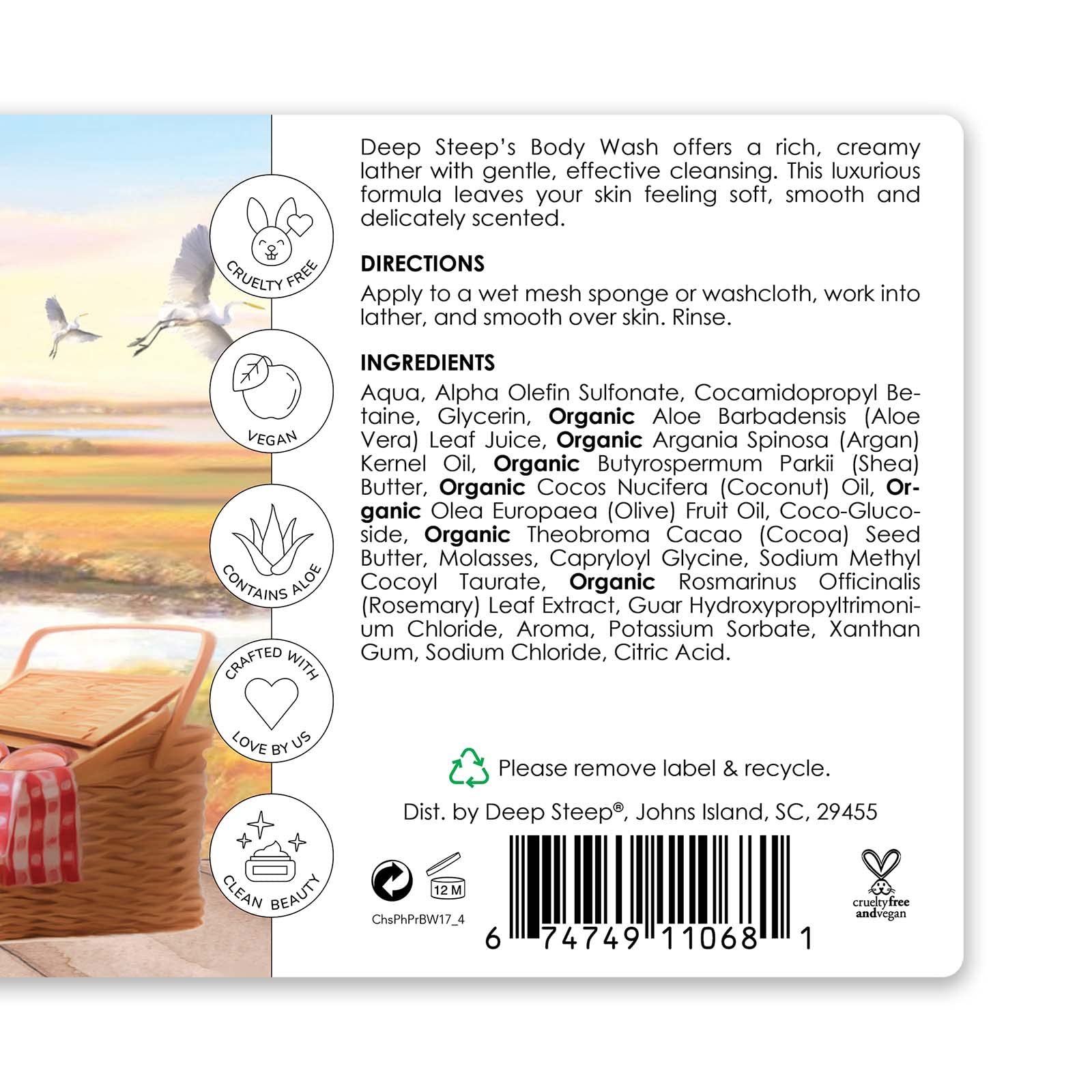 Deep Steep Body Wash 17 Oz (Peach Praline)