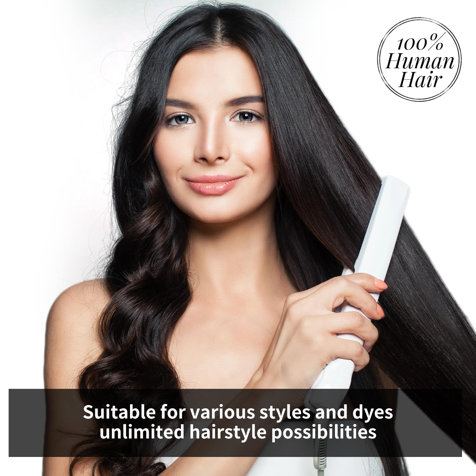 Moucyo Clip In Hair Extensions 7Pcs/120G, 100% Remy Clip In Hair Extensions Real Human Hair 14 Inch, 16Clips Seamless Clip In Ha