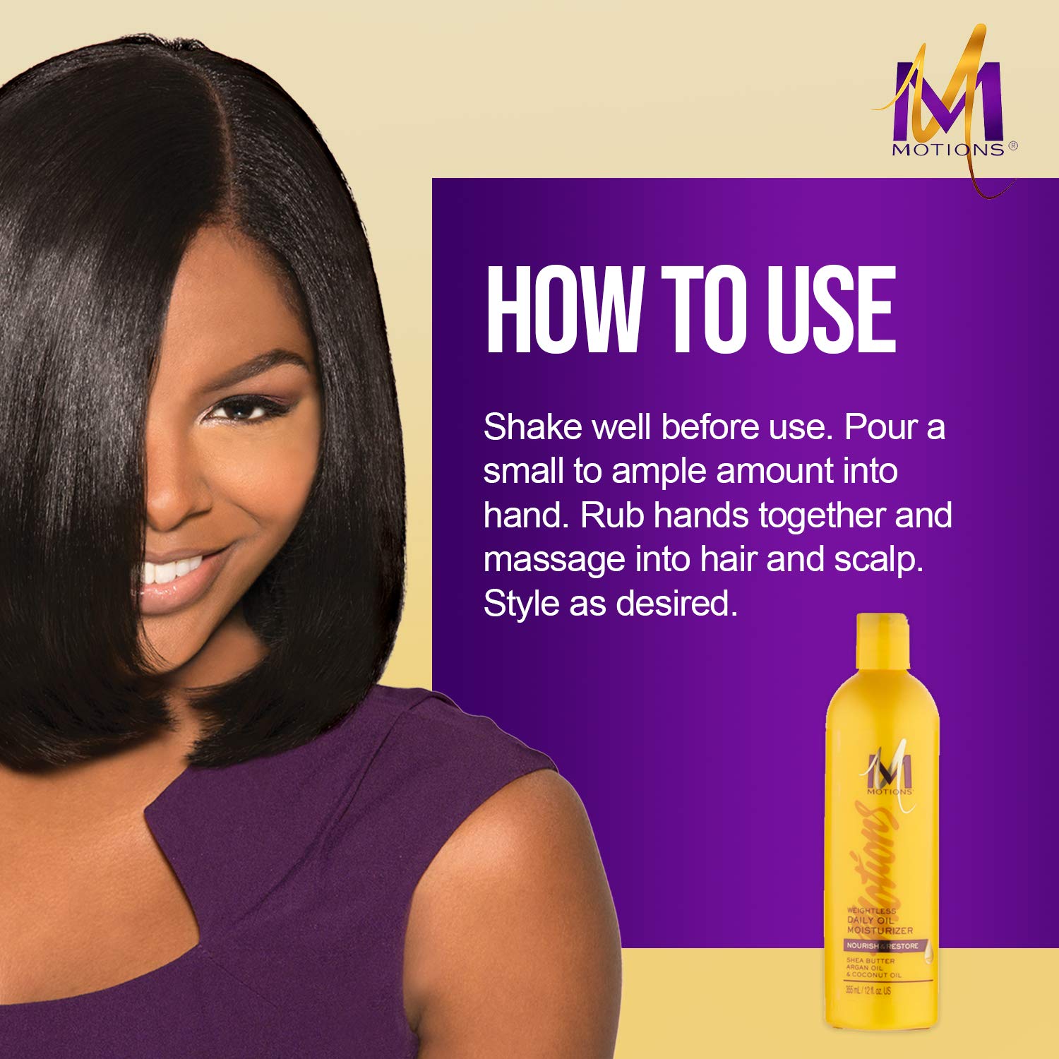 Motions Nourish & Restore Weightless Daily Oil Moisturizer, 12 Ounce