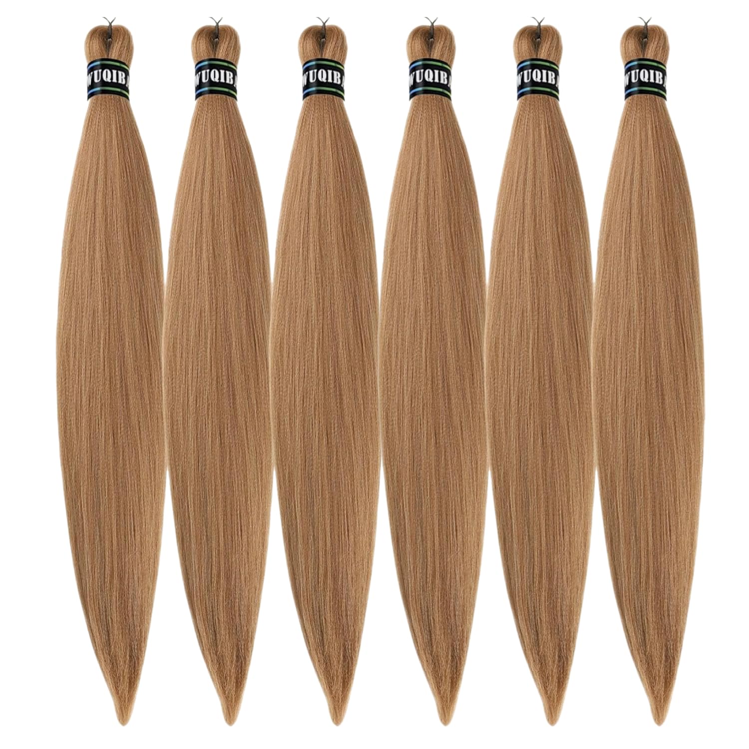 Dark Ash Brown Braiding Hair Pre stretched for Knotless Braids Synthetic Mixed Feed in Braids Hair for Braiding
