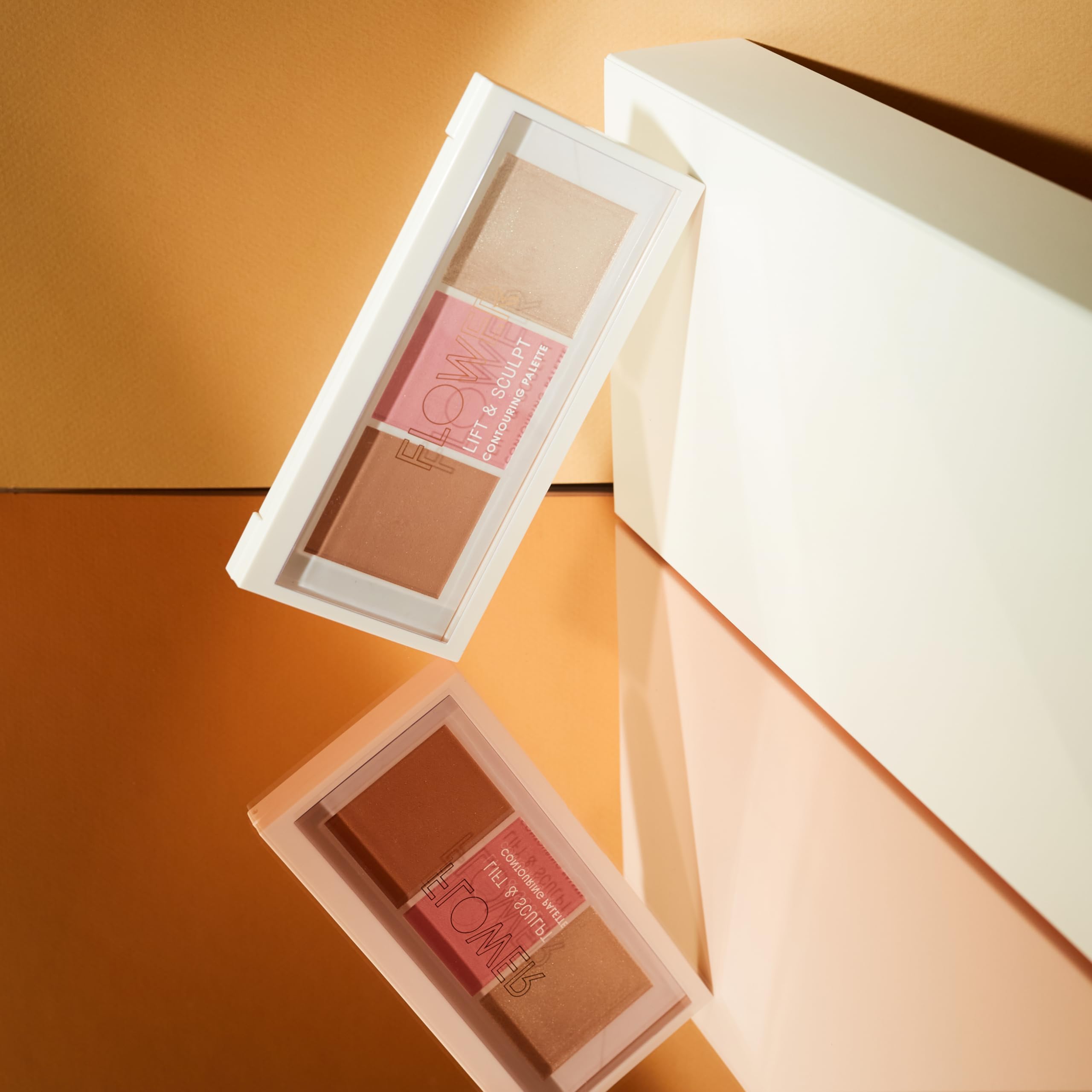 Flower Beauty By Drew Barrymore Lift & Sculpt Contouring Palette - Contour + Blush + Highlight - Creamy + Blendable Powder (Ligh