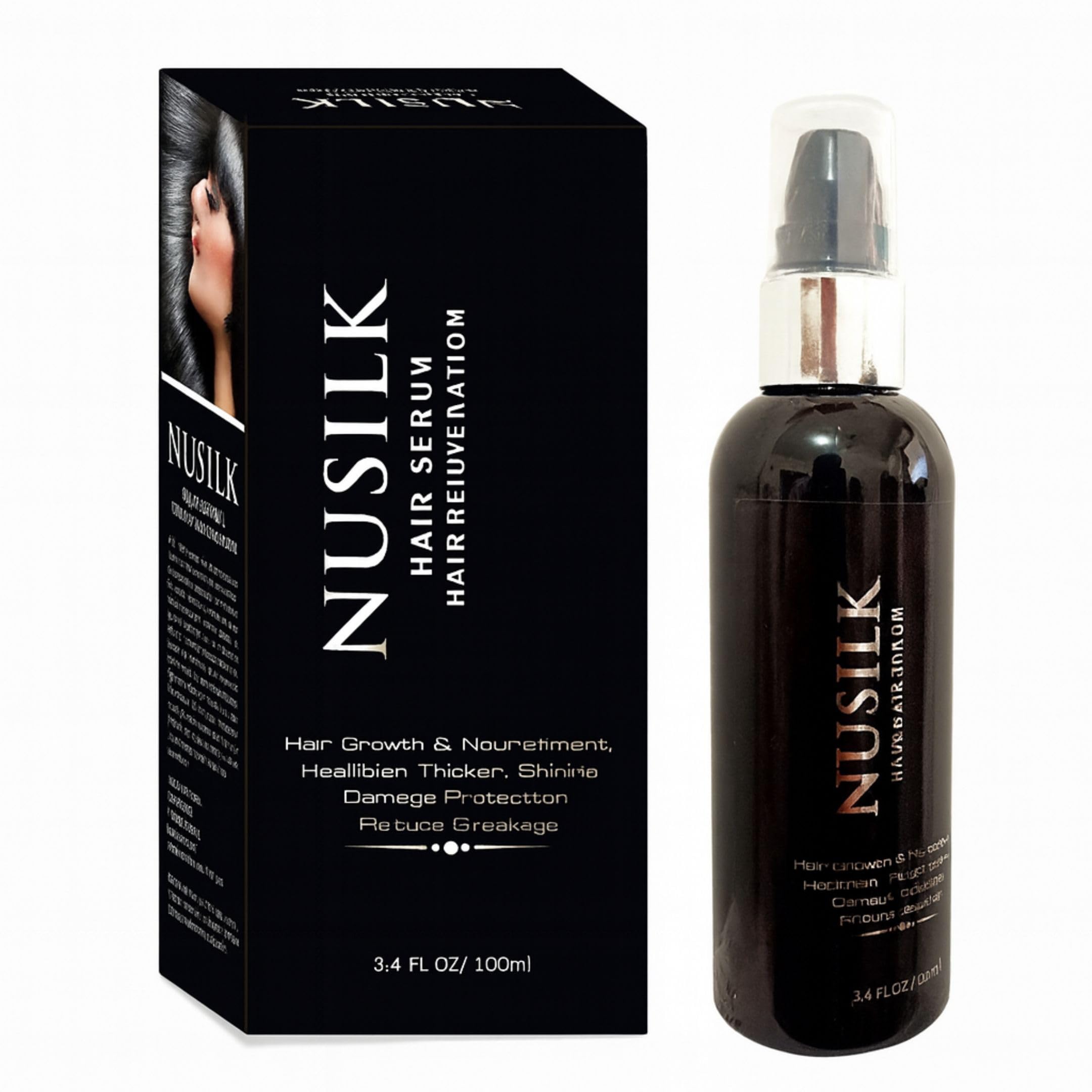 Rotex Nusilk Hair Serum For Smooth & FrizzFree Hair | Lightweight NonSticky LeaveIn Serum | Deep Nourishment & Shine | Suitab
