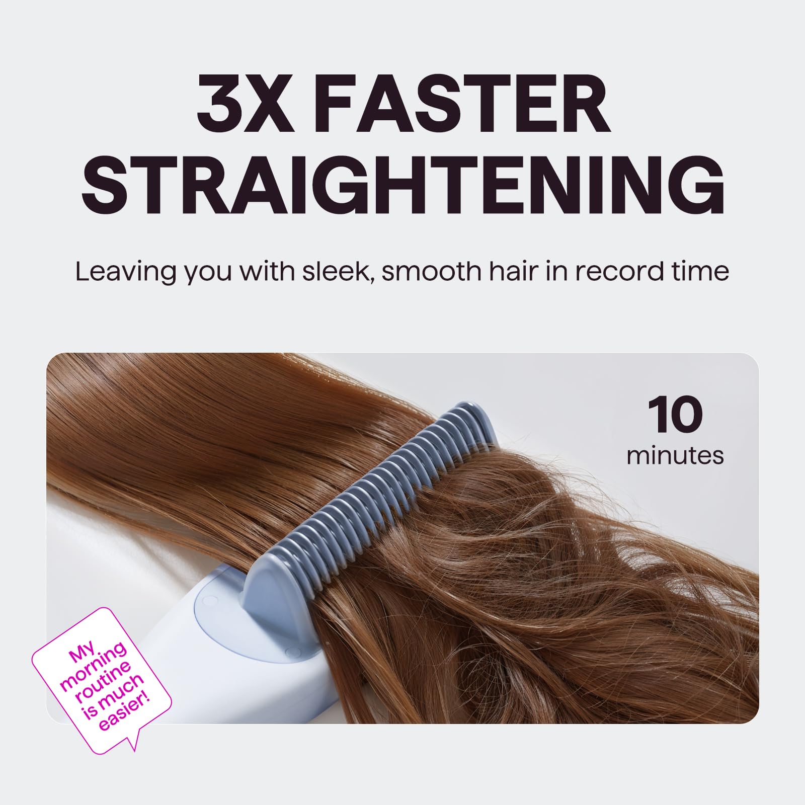 Wavytalk Pro Steam Hair Straightener Brush, Steamline Pro 3 in 1 Straightening Brush, Steam Reduces Damage, Nourishes Hair, and