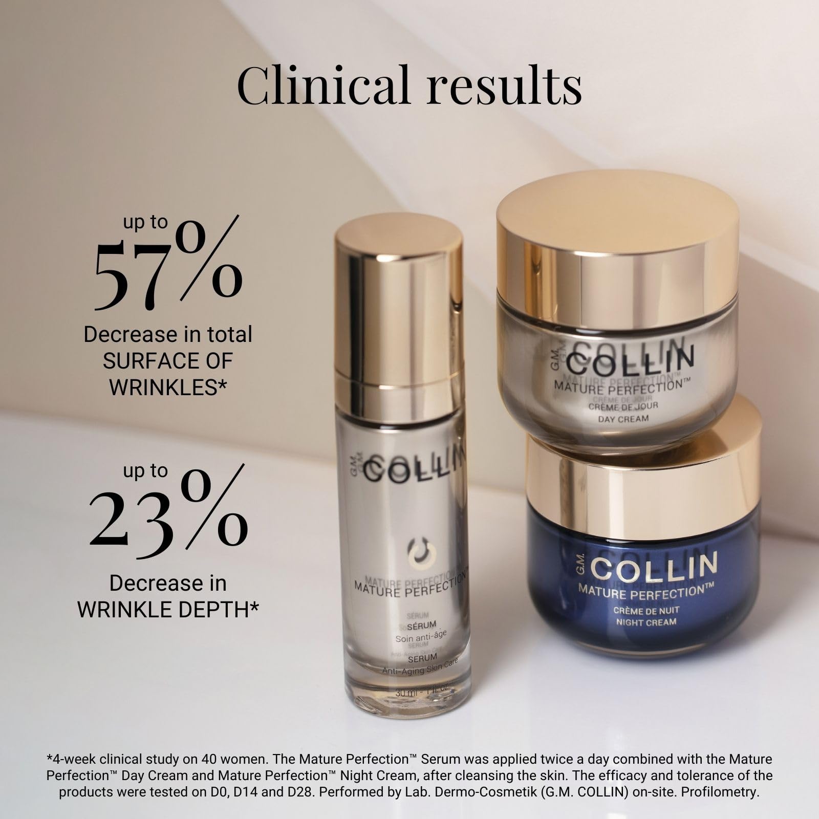 G.M. COLLIN Mature Perfection Serum | Anti-Aging Face Serum with Plumping Peptides | Hydrating Skincare for Fine Lines and Wrink