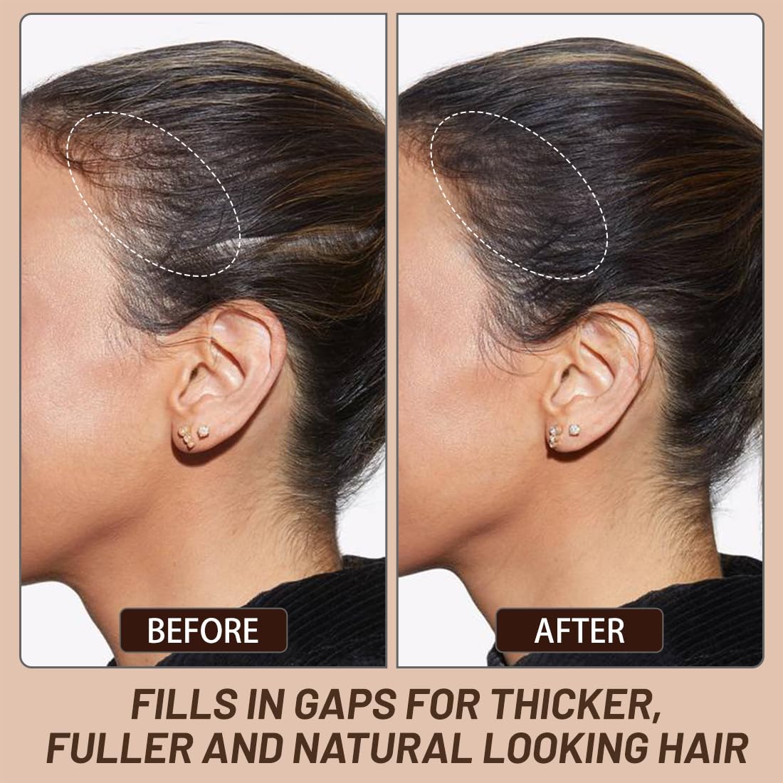 Volluck Root Touch Up Hair Shadow Powder For Women & Men - Cover Gray, Bald Spots, Eyebrows, 0.35 Ounce