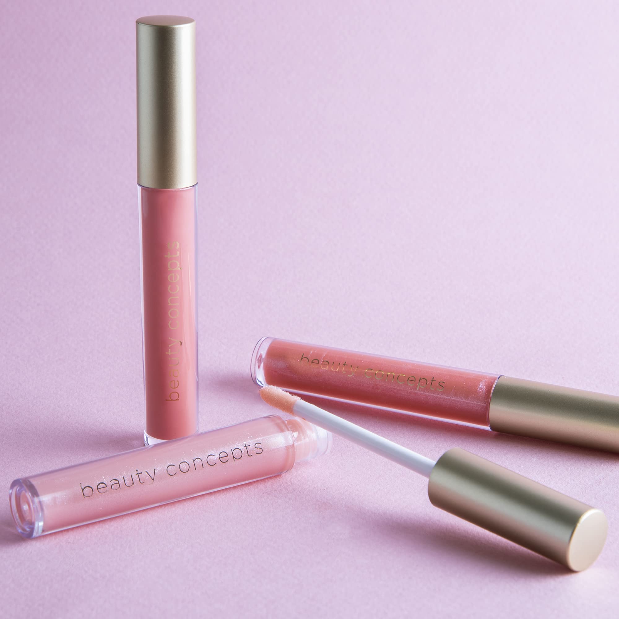 Beauty Concepts Lip Gloss Collection- 10 Piece Lip Gloss Set In Pink Colors - Comes In Box