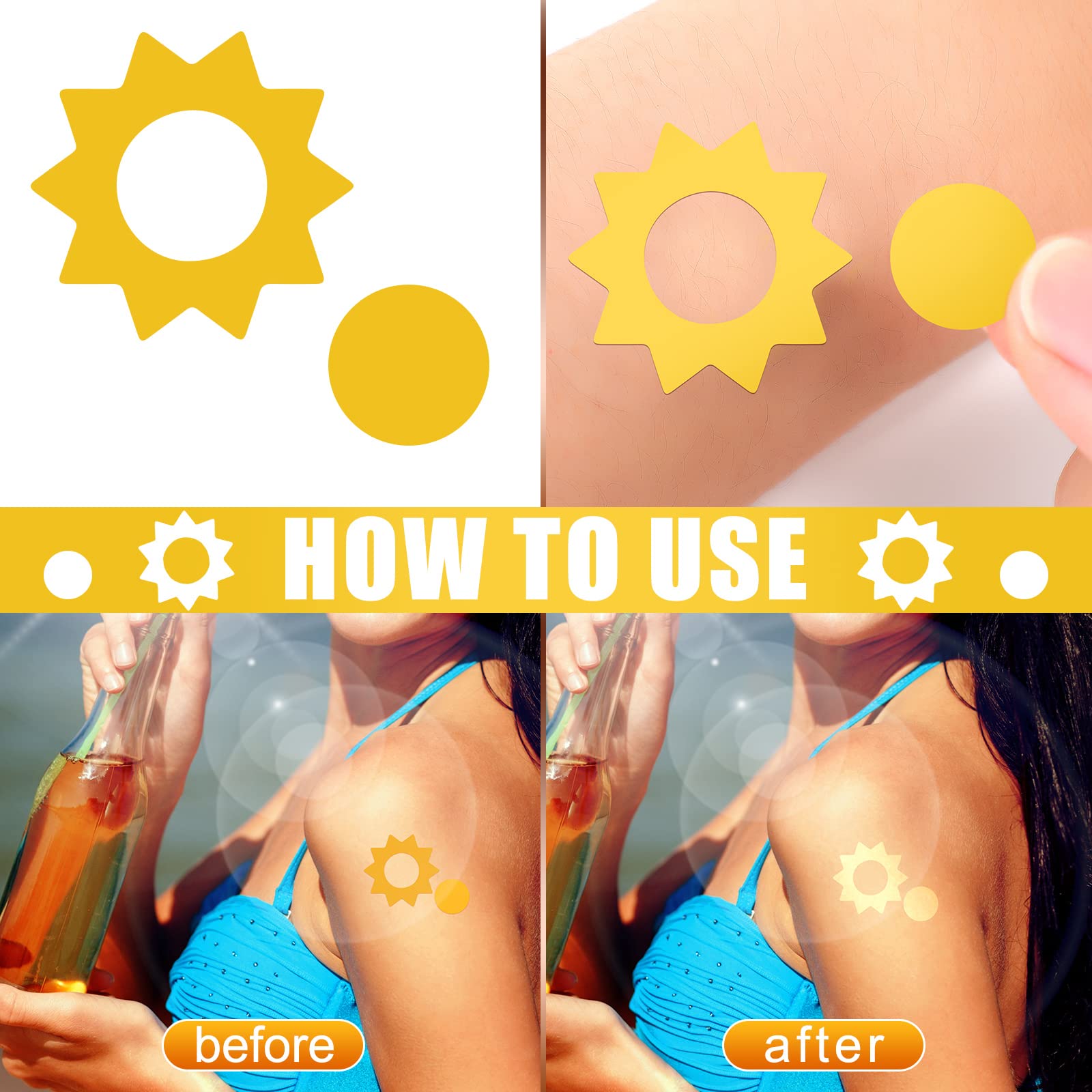 400 Pieces Tanning Bed Stickers For Body Heart Labels Stickers Body Stickers Perforated Self Adhesive Small Sun Tan Stickers For