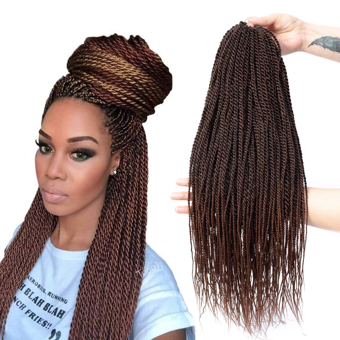 Nayoo Senegalese Twist Crochet Hair - 8 Packs 18 Inch Crochet Hair For Black Women, 35 Strands/Pack Small Twist Crochet Hair Hot