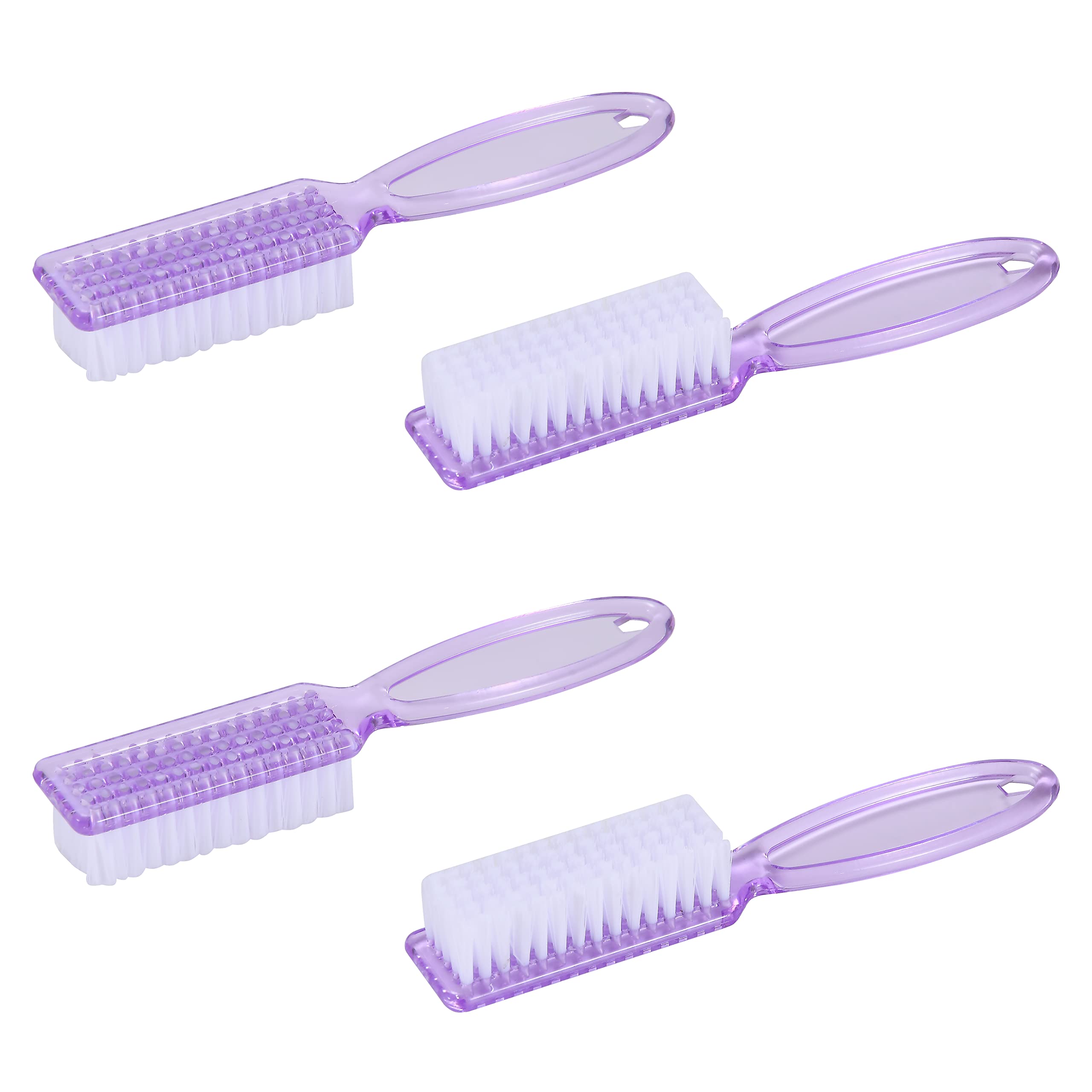 Yebeauty Nail Brush Fingernail Cleaner, 4 Pack Hand Scrub Cleaning Brush Plastic Hand Finger Toes Scrubbing Brush, Pedicure Nail
