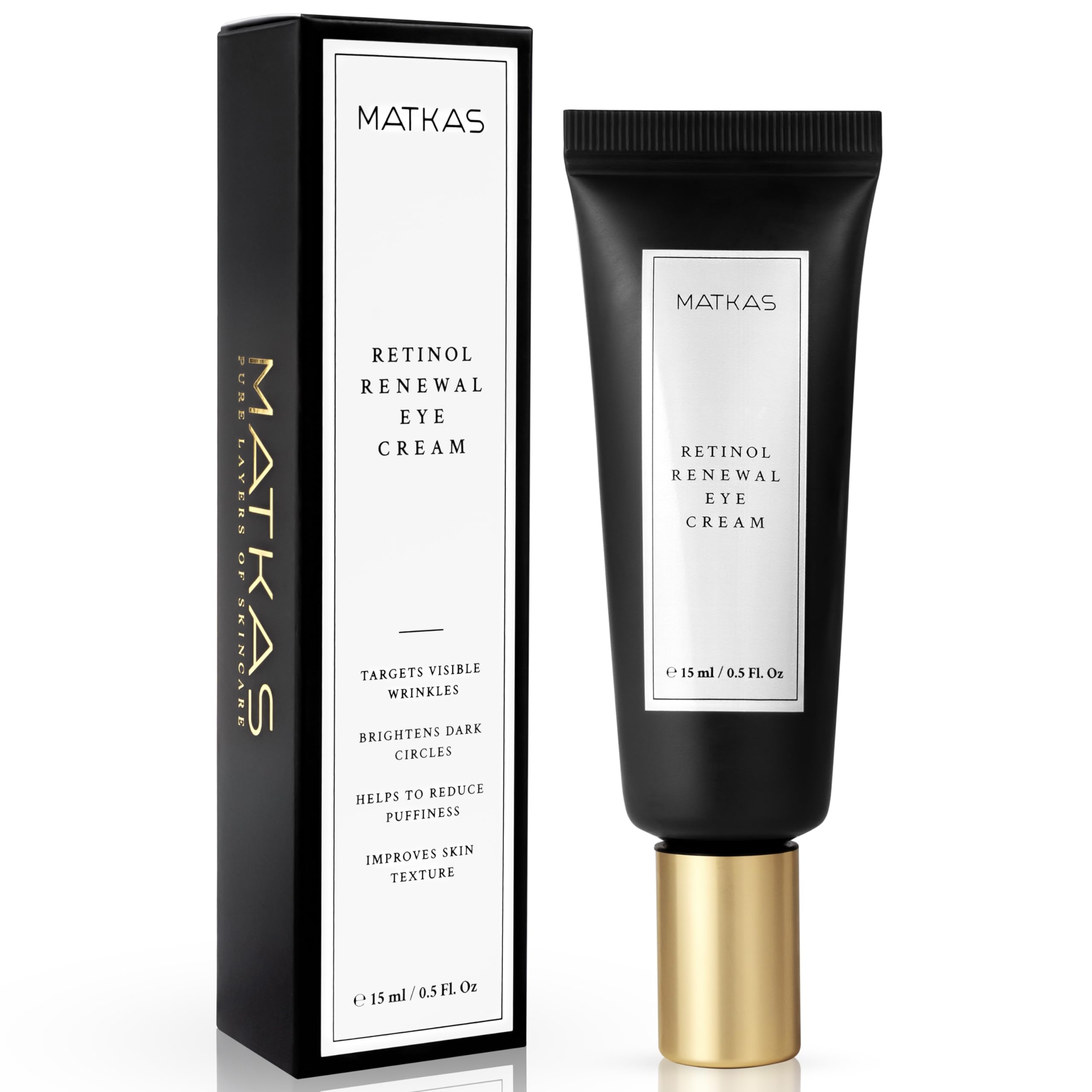 Matkas Korean Retinol Eye Cream For Dark Circles And Puffiness, Wrinkles, Fine Lines, Night Under Eye Cream Anti Aging - Niacina