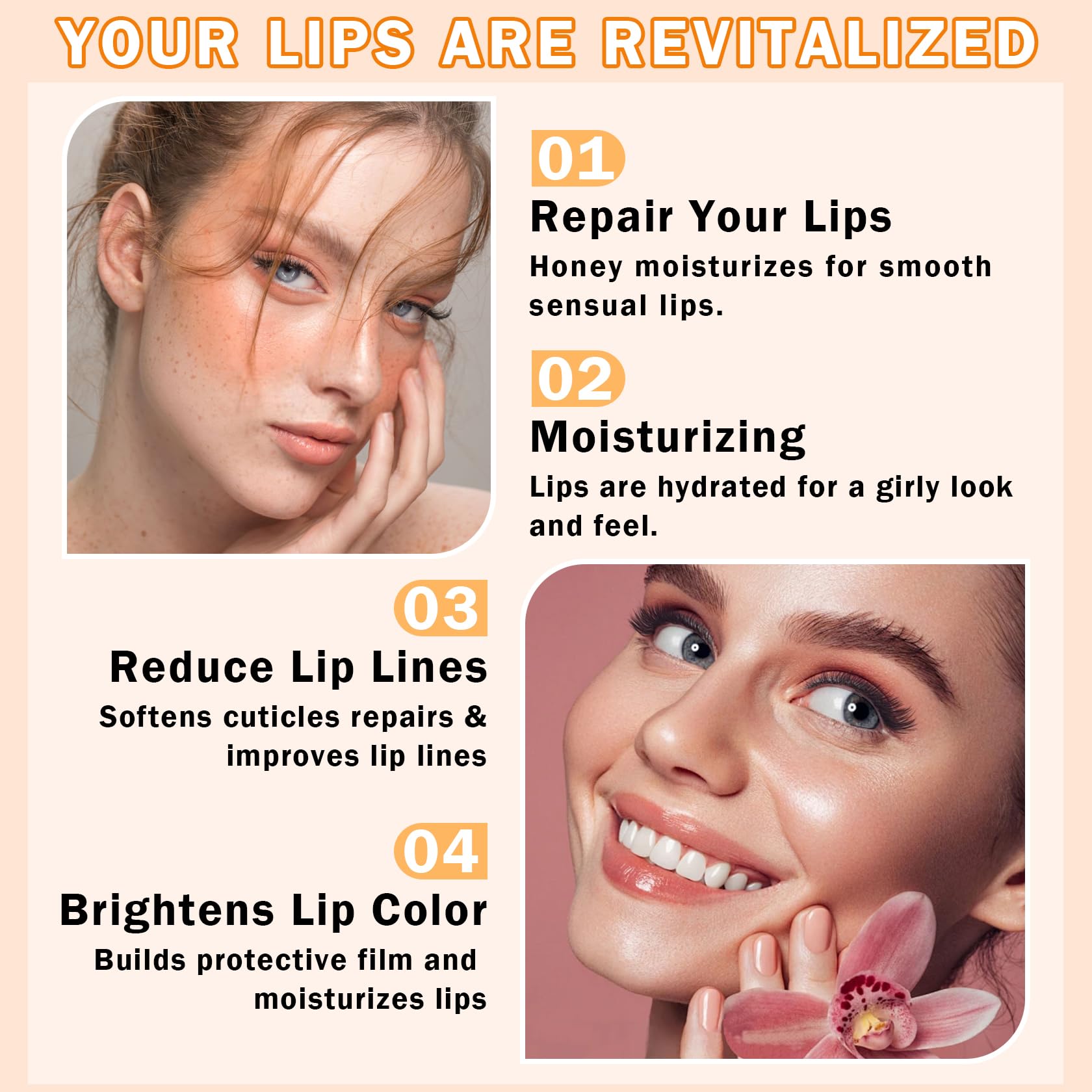 ZHISHUDL Bee Lip Balm 3PCS Set - Moisturizing Honey, Watermelon & Green Apple - Hydrating Lip Care for All Skin Types