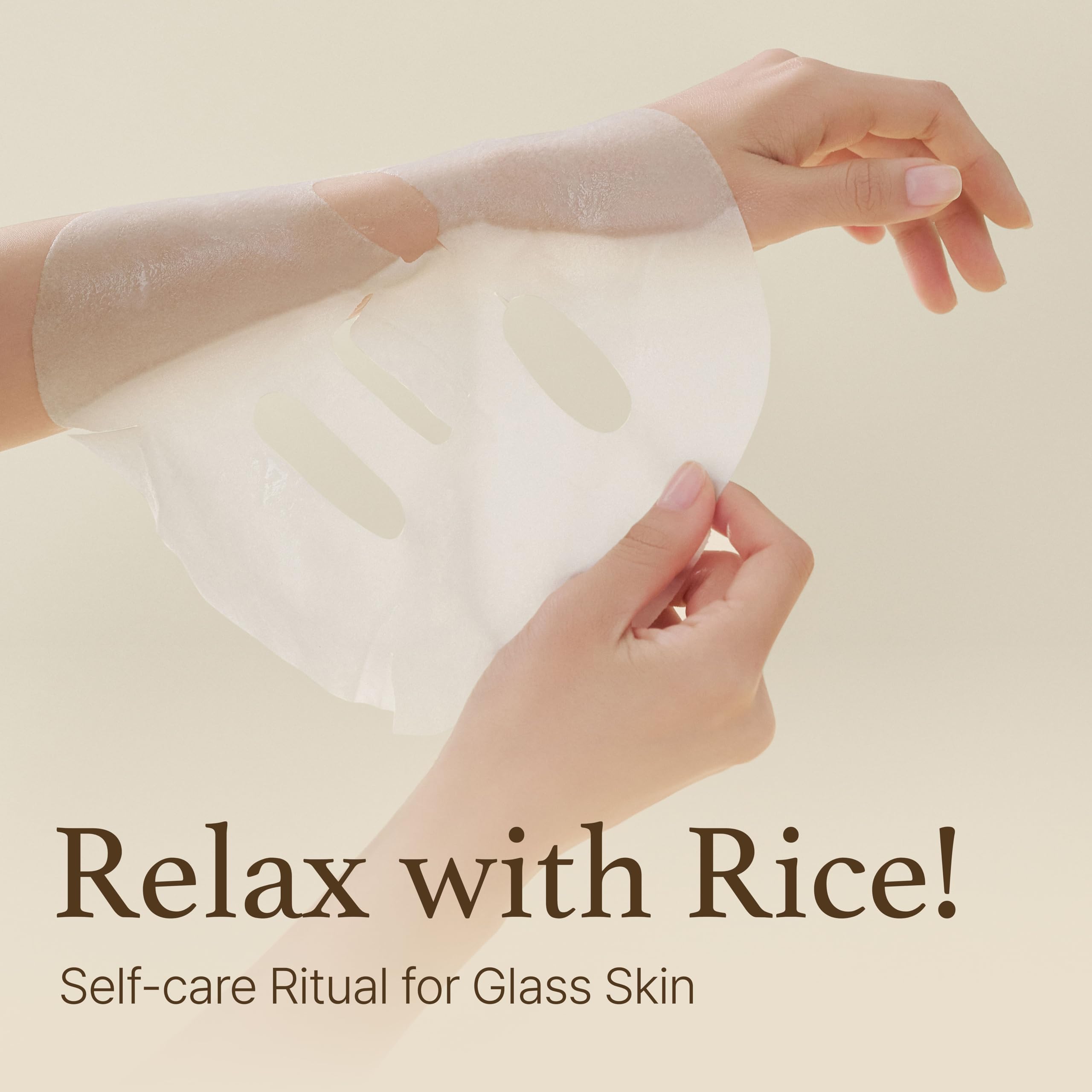 I'M From Rice Sheet Mask Pack Of 5, 60% Korean Rice Face Mask, Creamy Hydration For Dry, Combination Skin, Moist, Milky Essence,