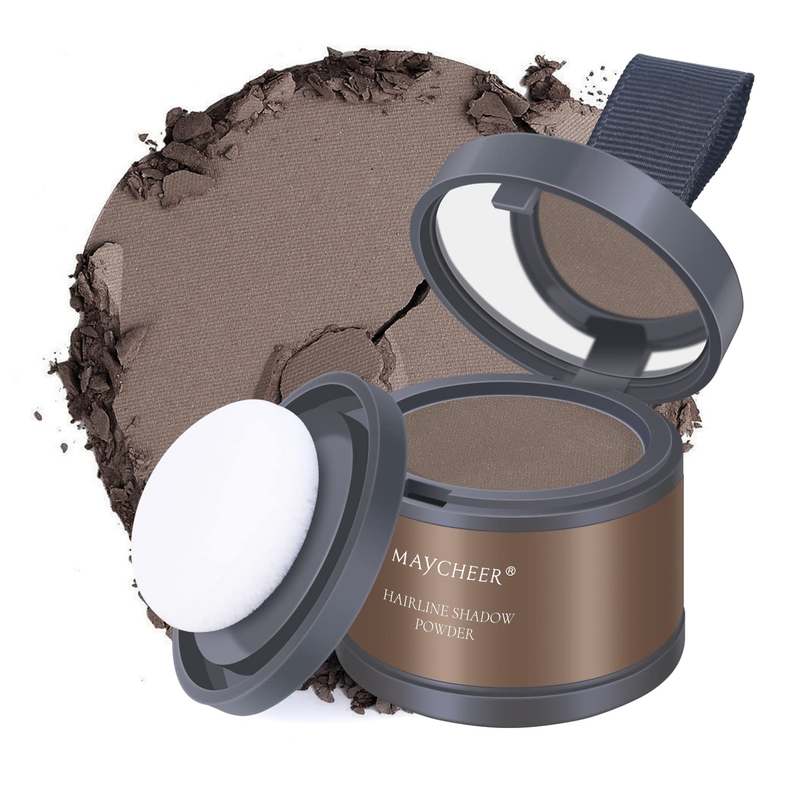 Freeorr Root Touch Up Powder - Hairline Shadow For Thinning Hair, Gray Coverage For Women And Men - Shallow Walnut Color